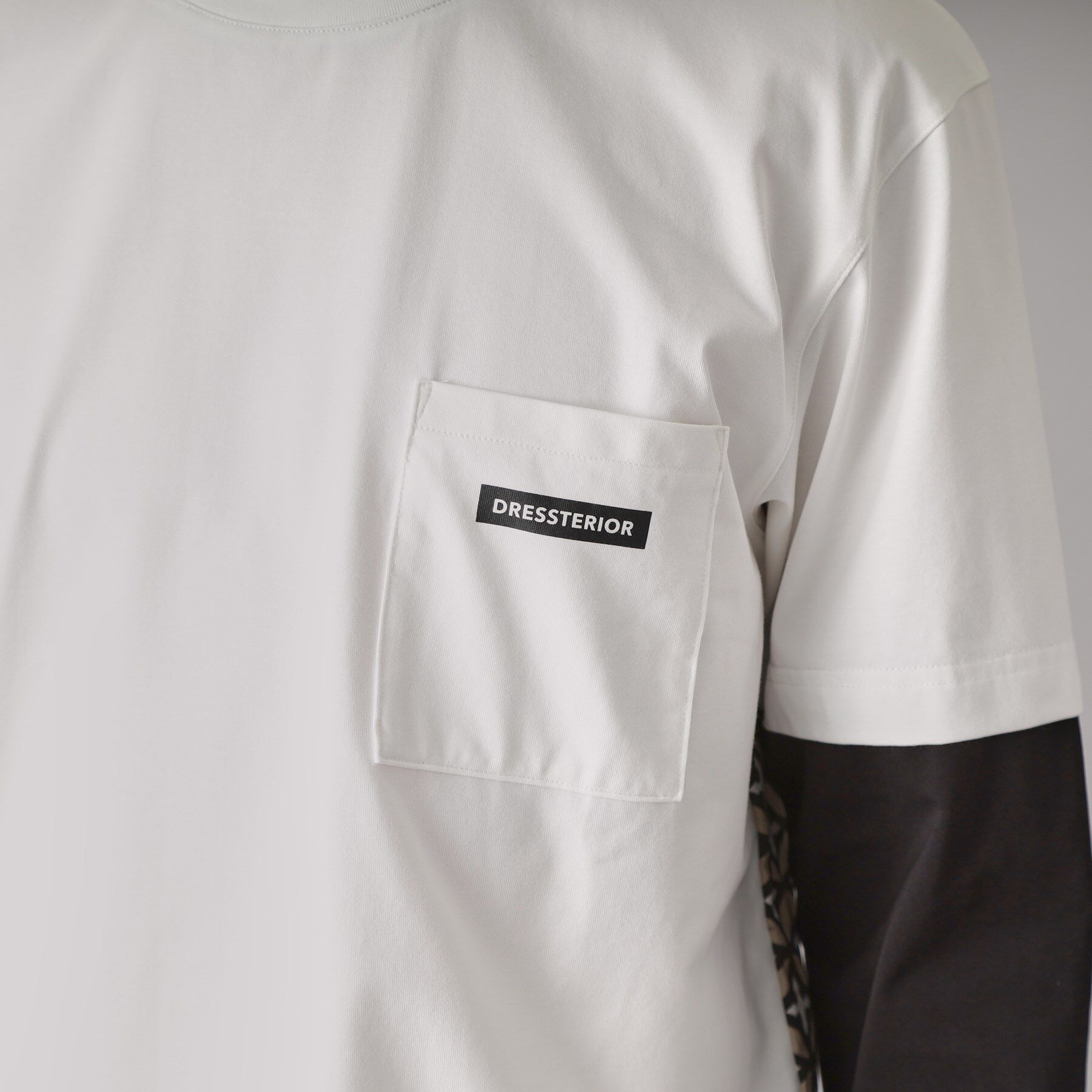 DRESSTERIOR「【接触冷感/UVカット】BACK BREEZE TECH バックオーバーラップサークルレイヤードロン」|Tシャツ・カットソー|