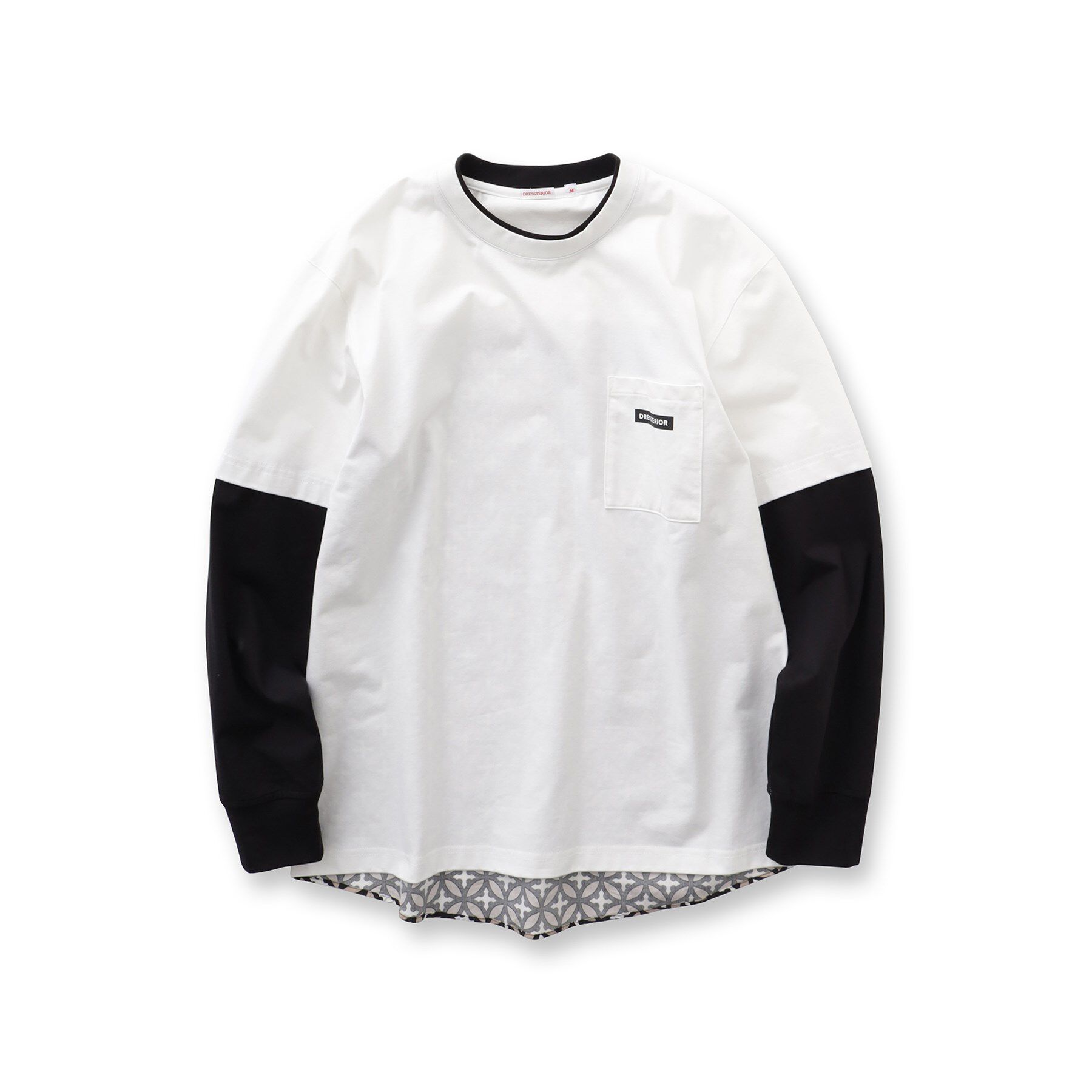 DRESSTERIOR「【接触冷感/UVカット】BACK BREEZE TECH バックオーバーラップサークルレイヤードロン」|Tシャツ・カットソー|