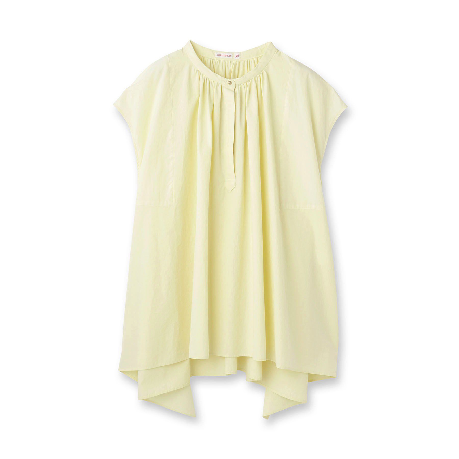 DRESSTERIOR「【コットン100％/洗える】フレンチスリーブイレギュラーヘムブラウス」|シャツ・ブラウス|