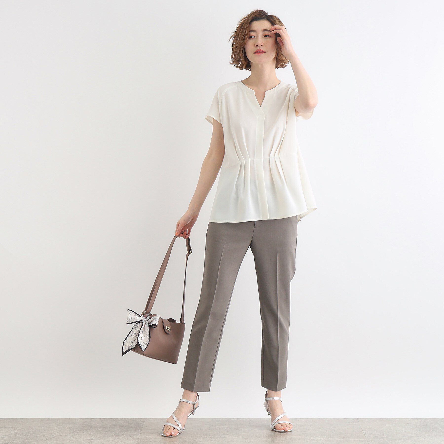 grove「スキッパーウエストタックペプラムブラウス」|シャツ・ブラウス|