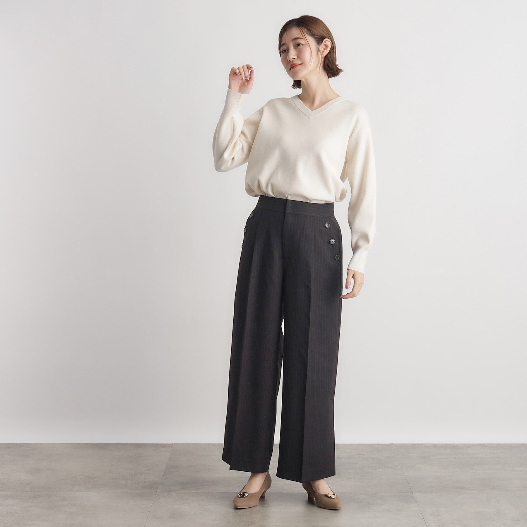 grove「ドビーストライプマリンワイドパンツ」|その他|