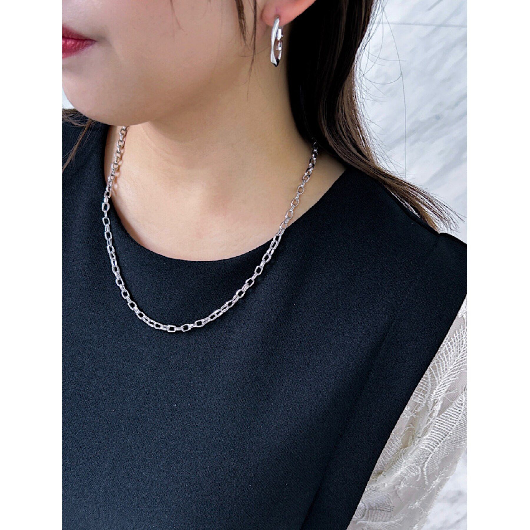 grove「アクセントチェーンショートネックレス」|ネックレス|