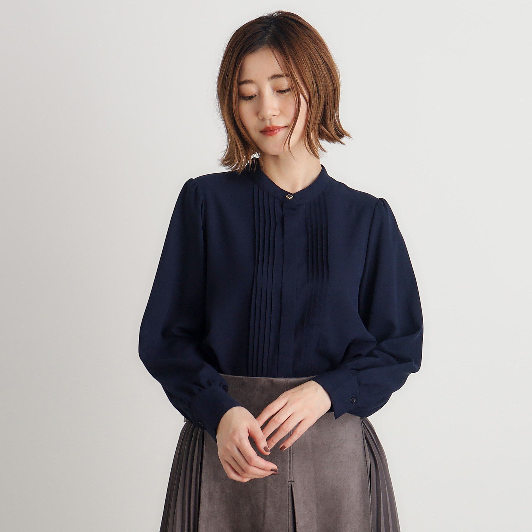 grove「ピンタックギャザースリーブブラウス」|シャツ・ブラウス|