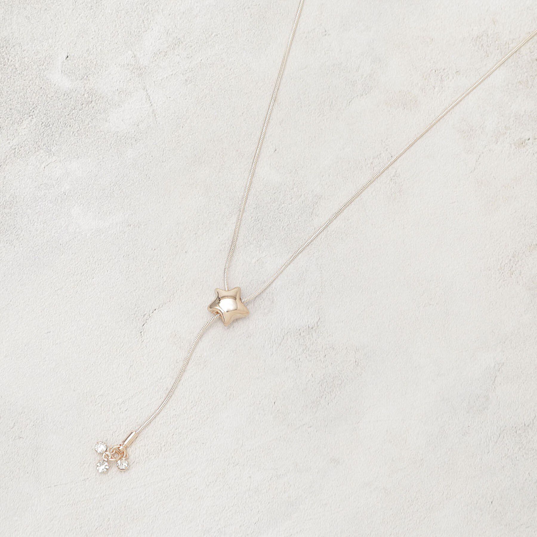 grove「ぷっくりスタースライドネックレス」|ネックレス|ピンクゴールド(00