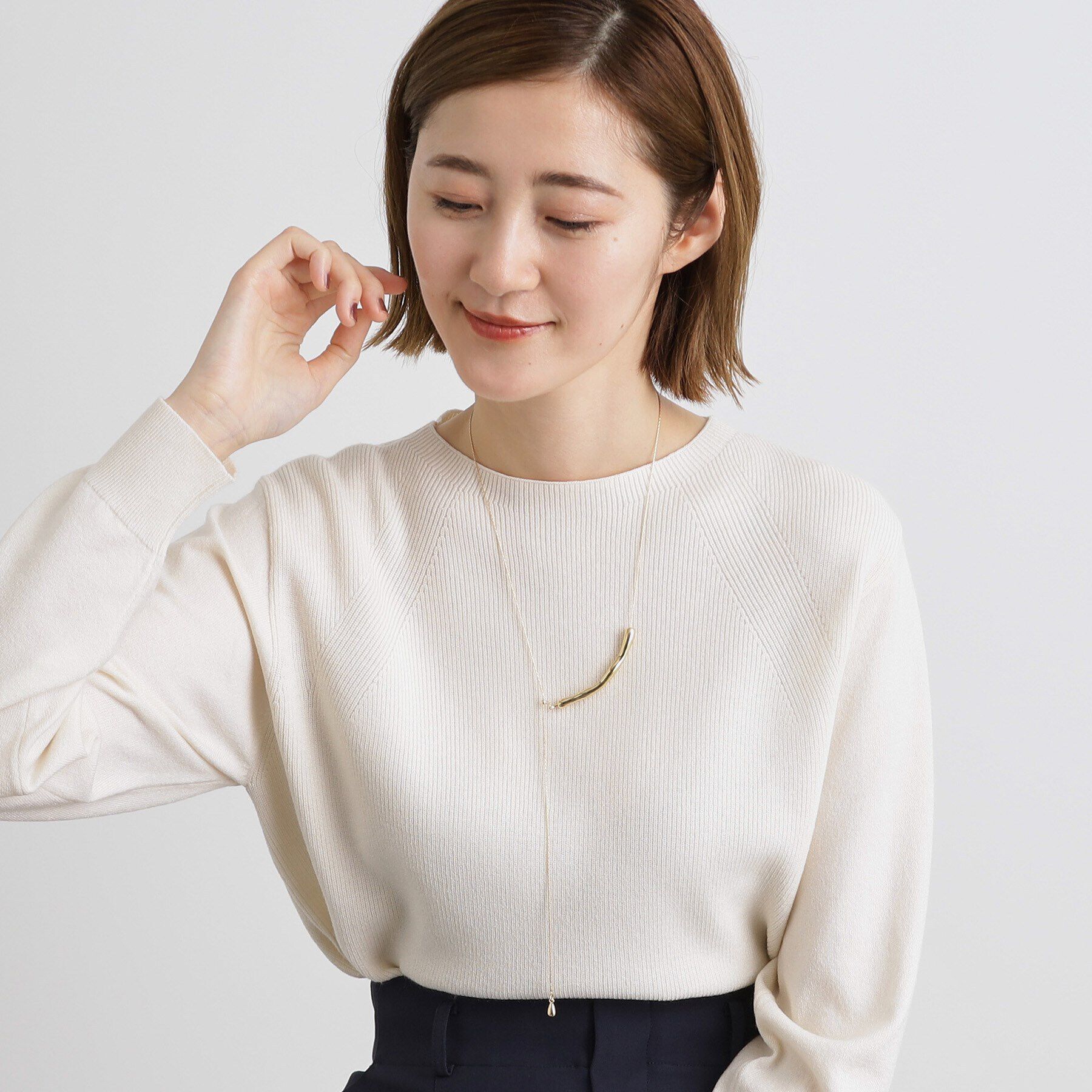 grove「ニュアンスメタルバースライドネックレス」|ネックレス|