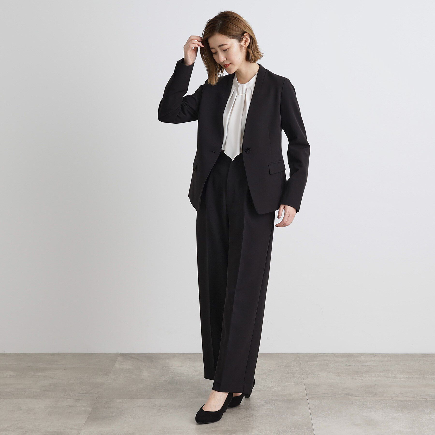 grove「【洗える】しなやかストレッチワイドパンツ」|その他|