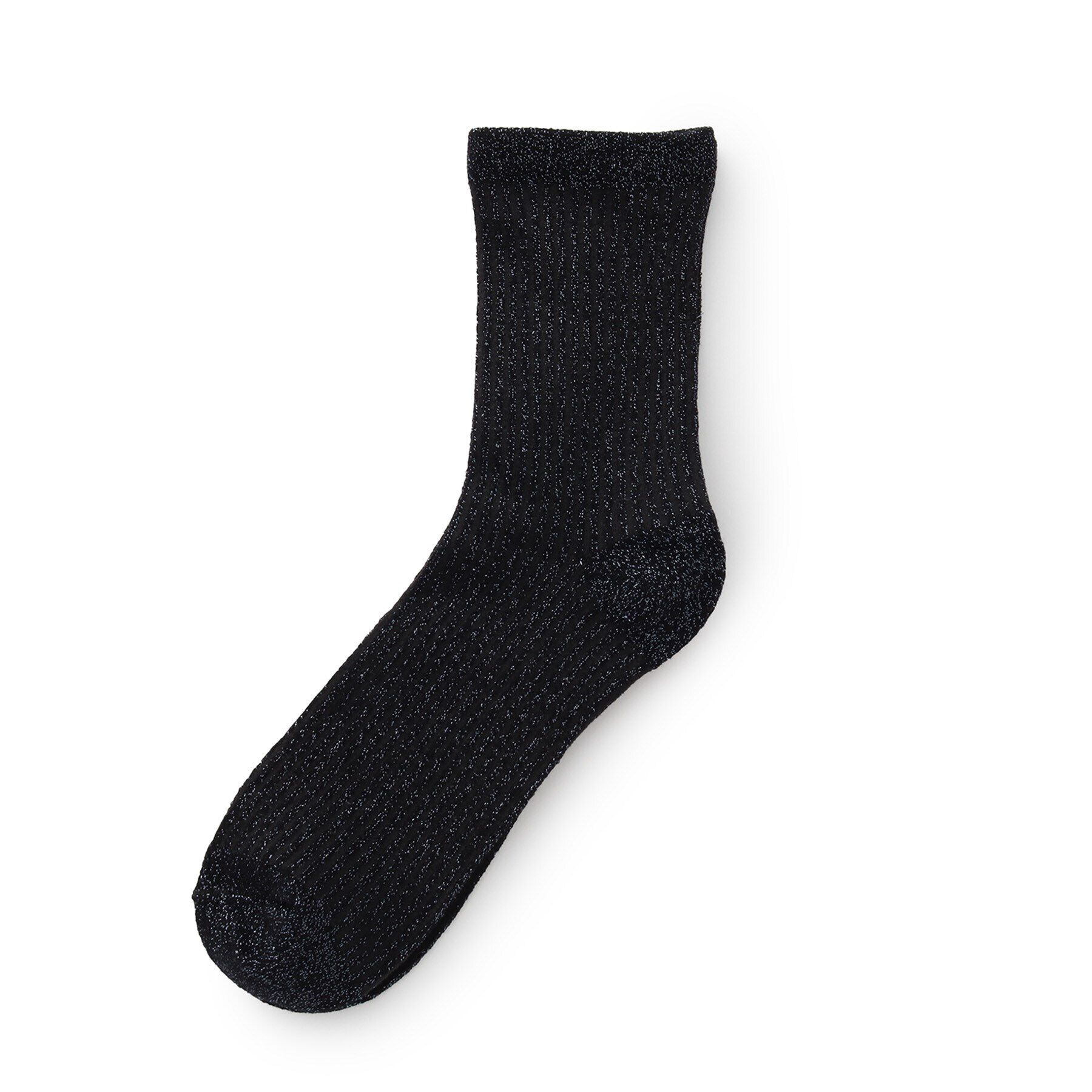 grove「ストライプラメソックス」|ソックス|ブラック(019)