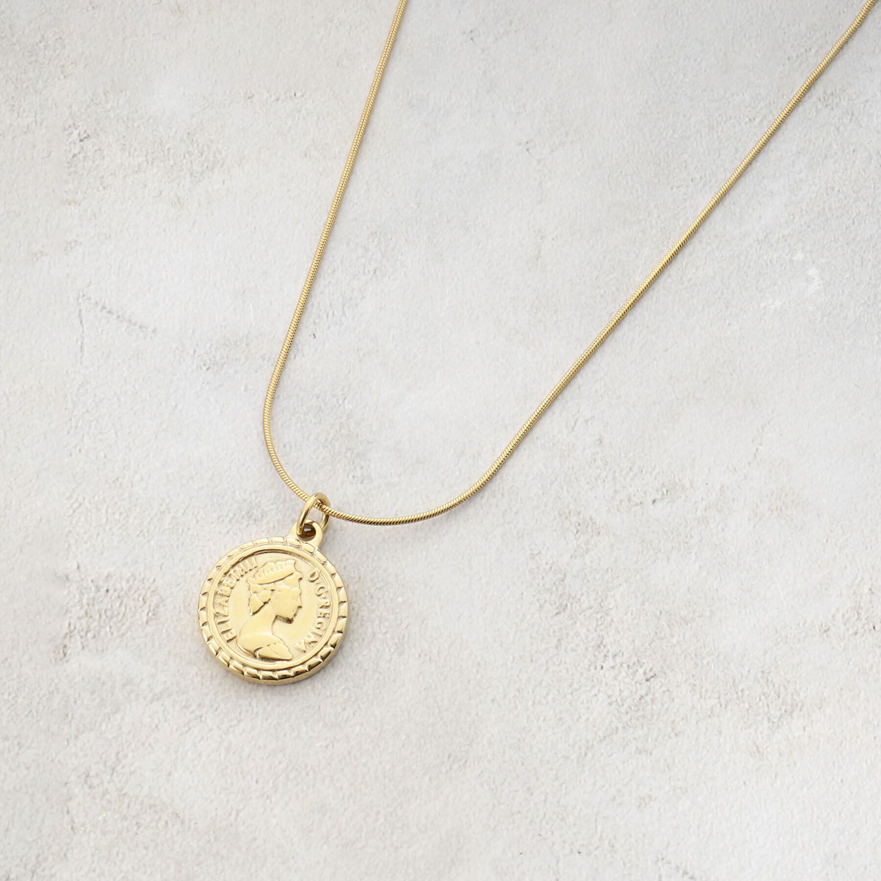 grove「【ステンレス】コインチェーンネックレス」|ネックレス|ゴールド(007)