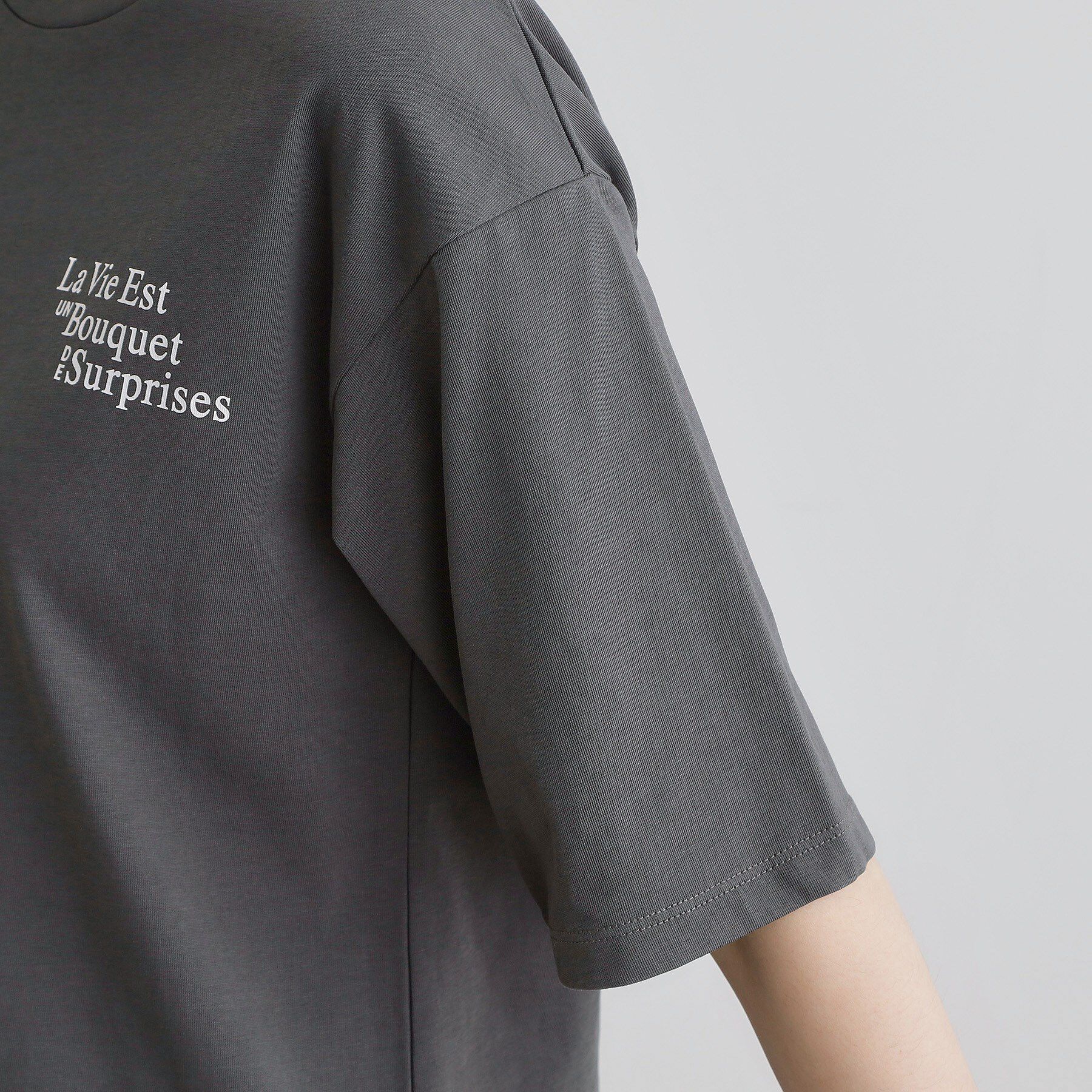 grove「五分袖ロゴプリントTシャツ」|Tシャツ・カットソー|