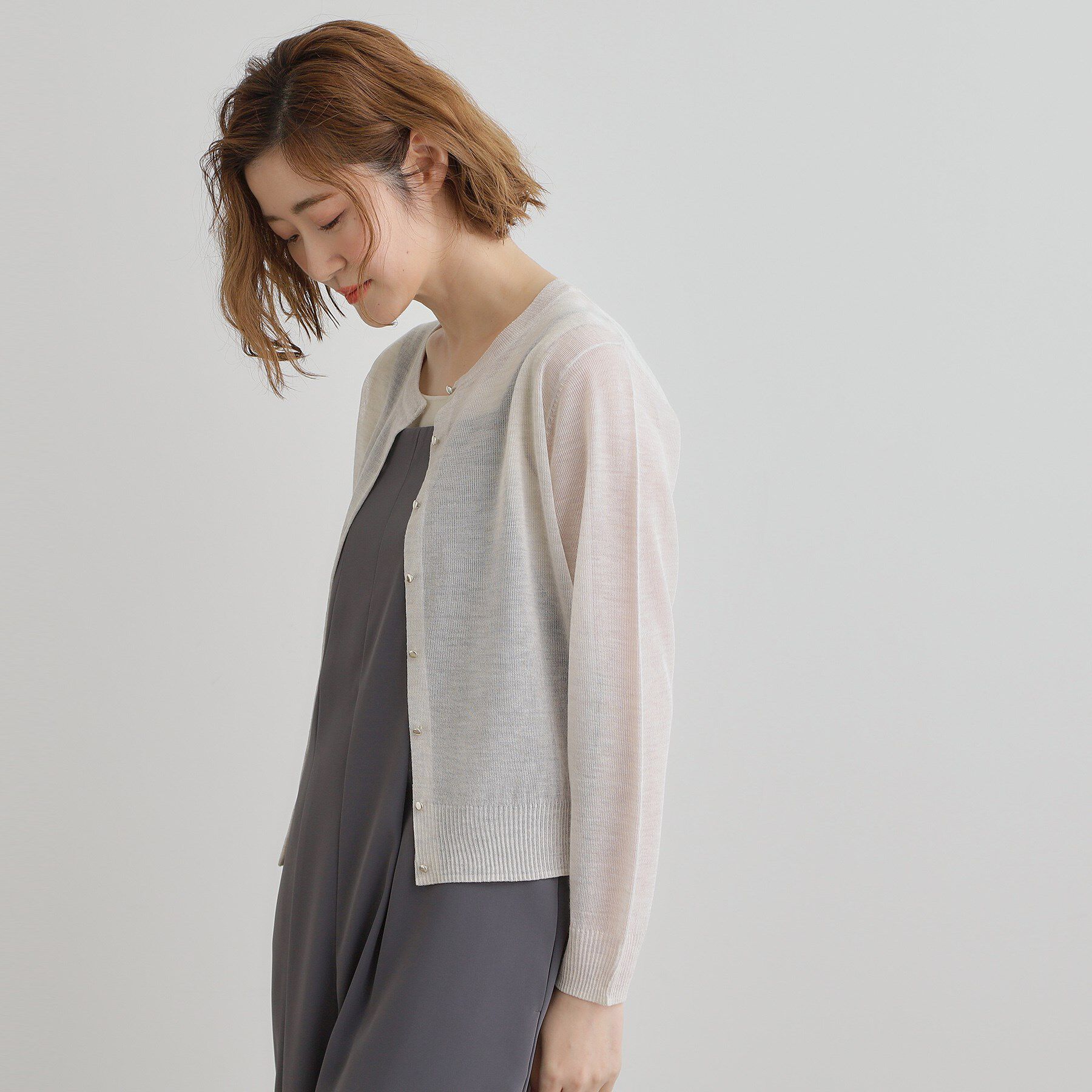 grove「【雑誌掲載】洗えるシアーカーディガン」|カーディガン|
