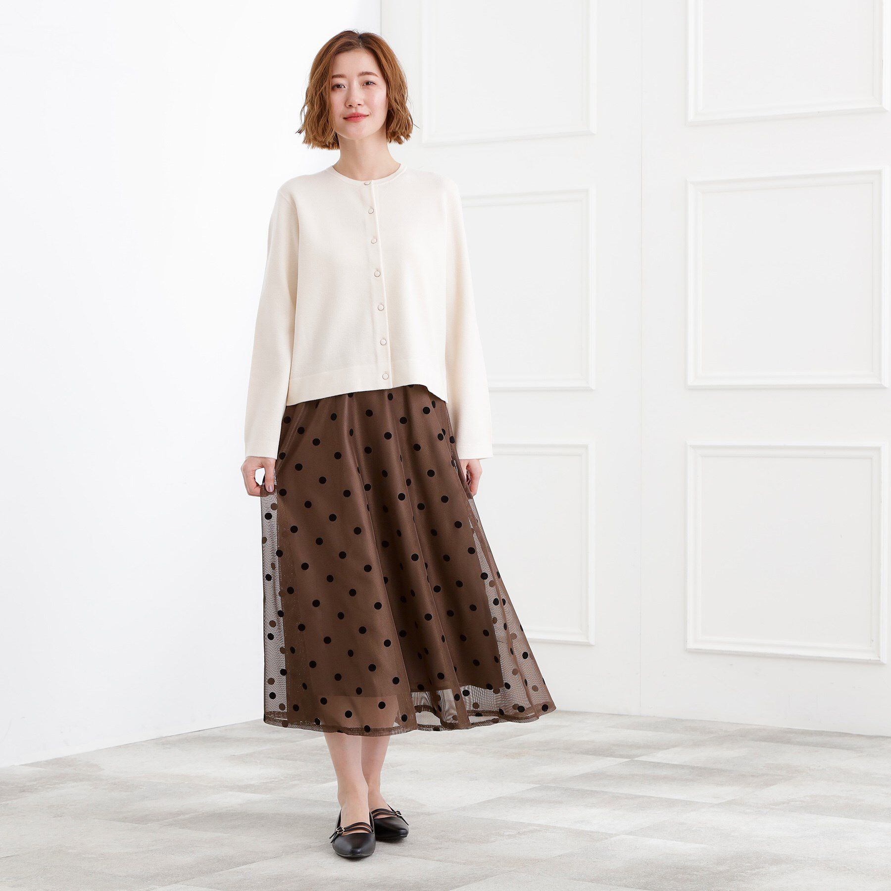 grove「【洗える】毛玉軽減クルーネックカーディガン」|カーディガン|