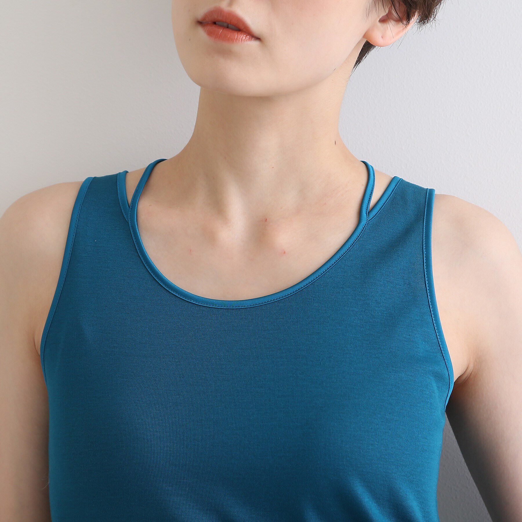 INDIVI「【洗える/日本製】ストラップデザインタンクトップ」|キャミソール|