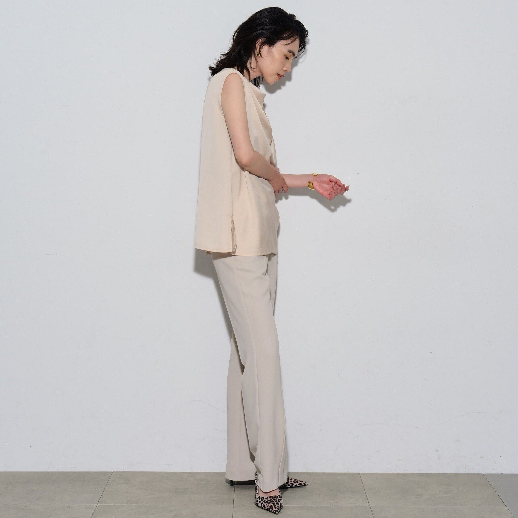 GALLEST「ドレープサテンブラウス」|シャツ・ブラウス|