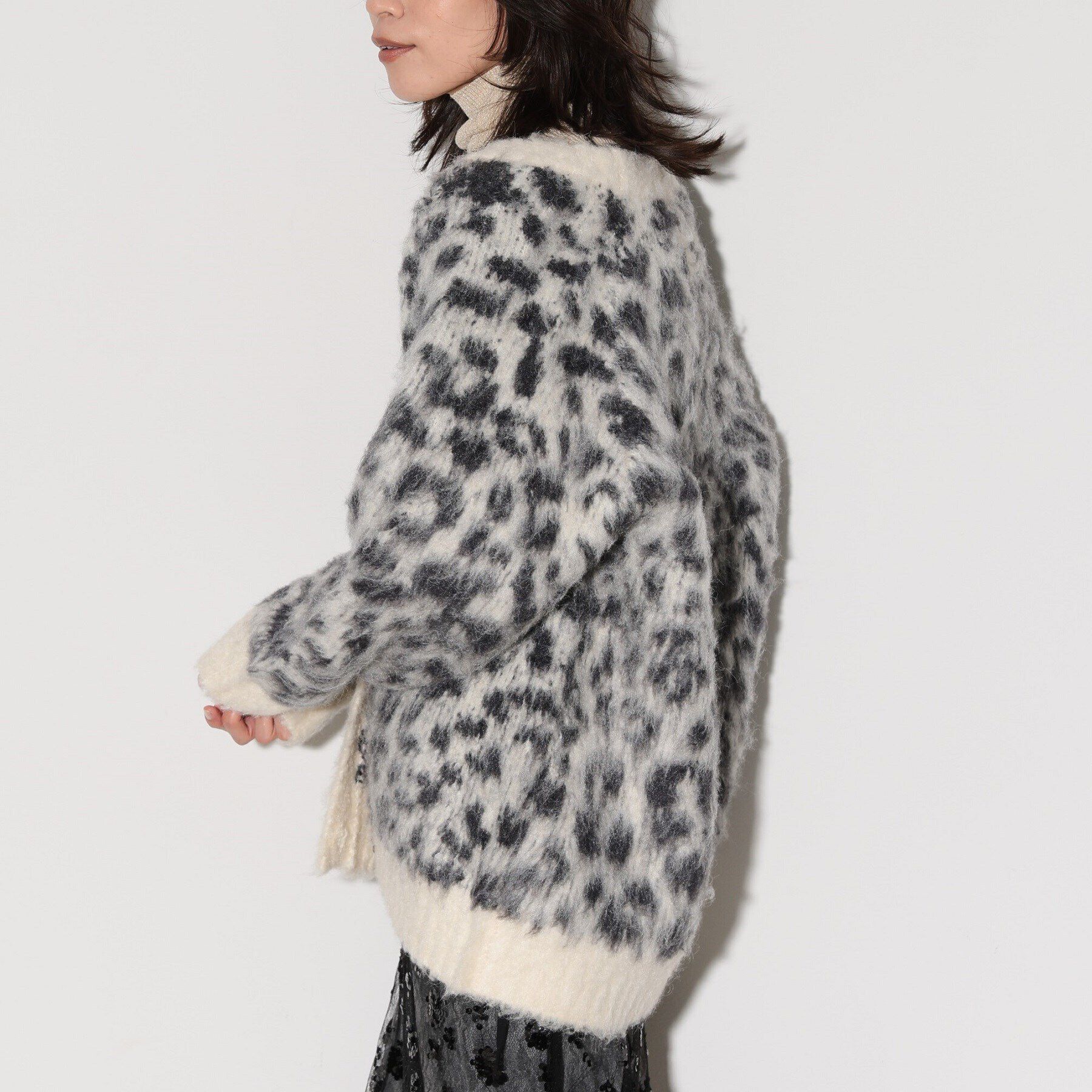 GALLEST「レオパードフェザーカーディガン」|カーディガン|