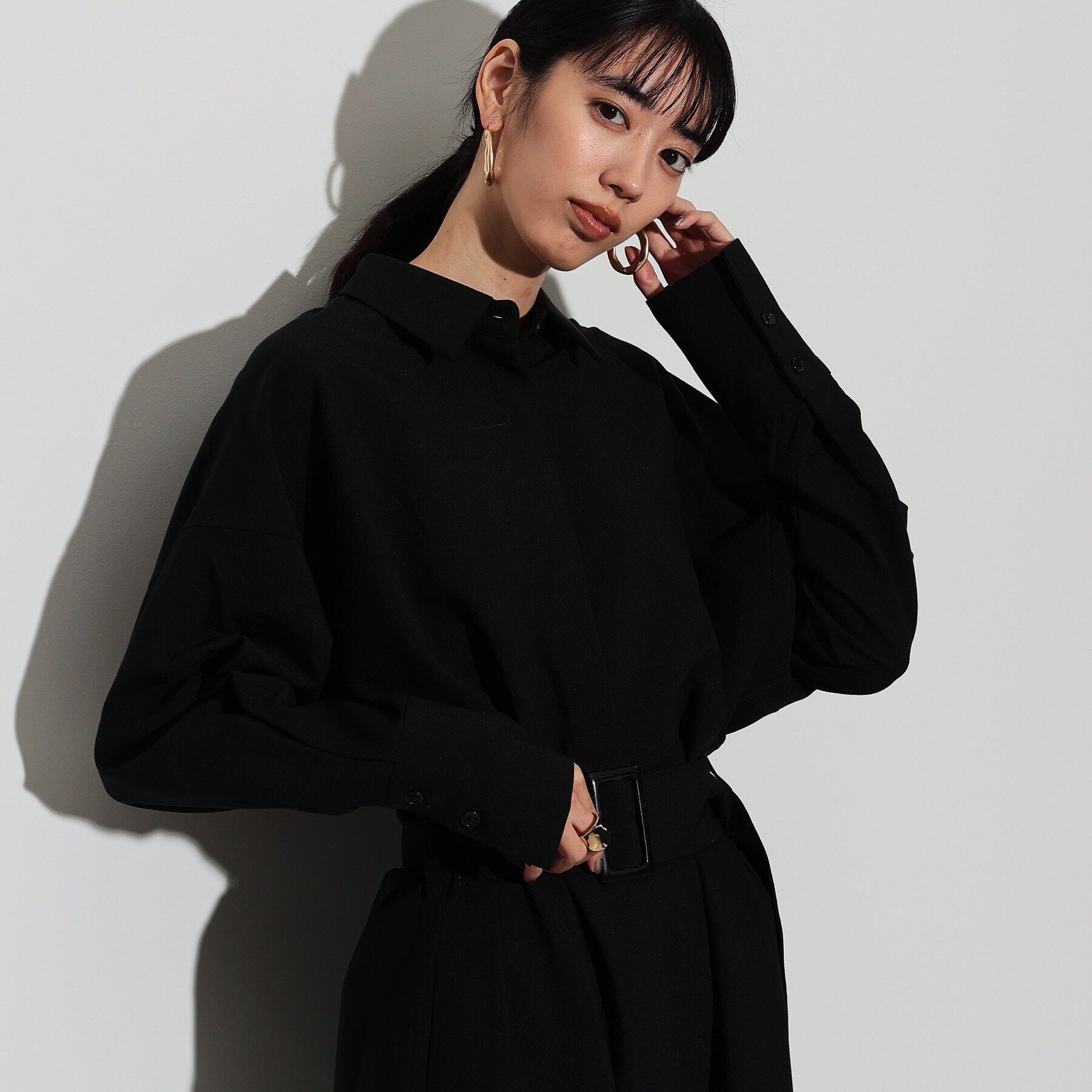 GALLEST「ベルテッドフォルムシャツワンピース」|ワンピース|