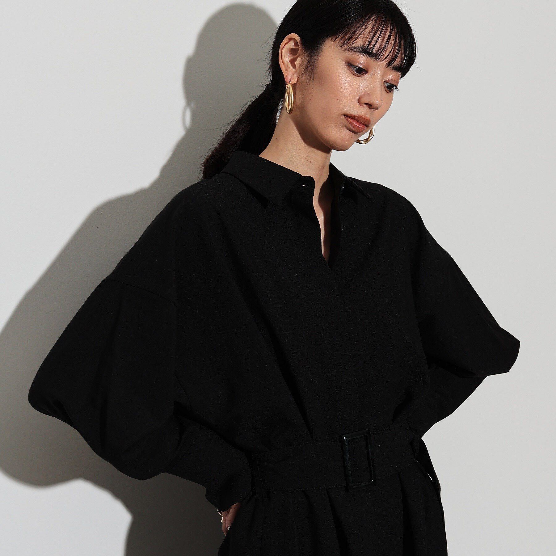 GALLEST「ベルテッドフォルムシャツワンピース」|ワンピース|