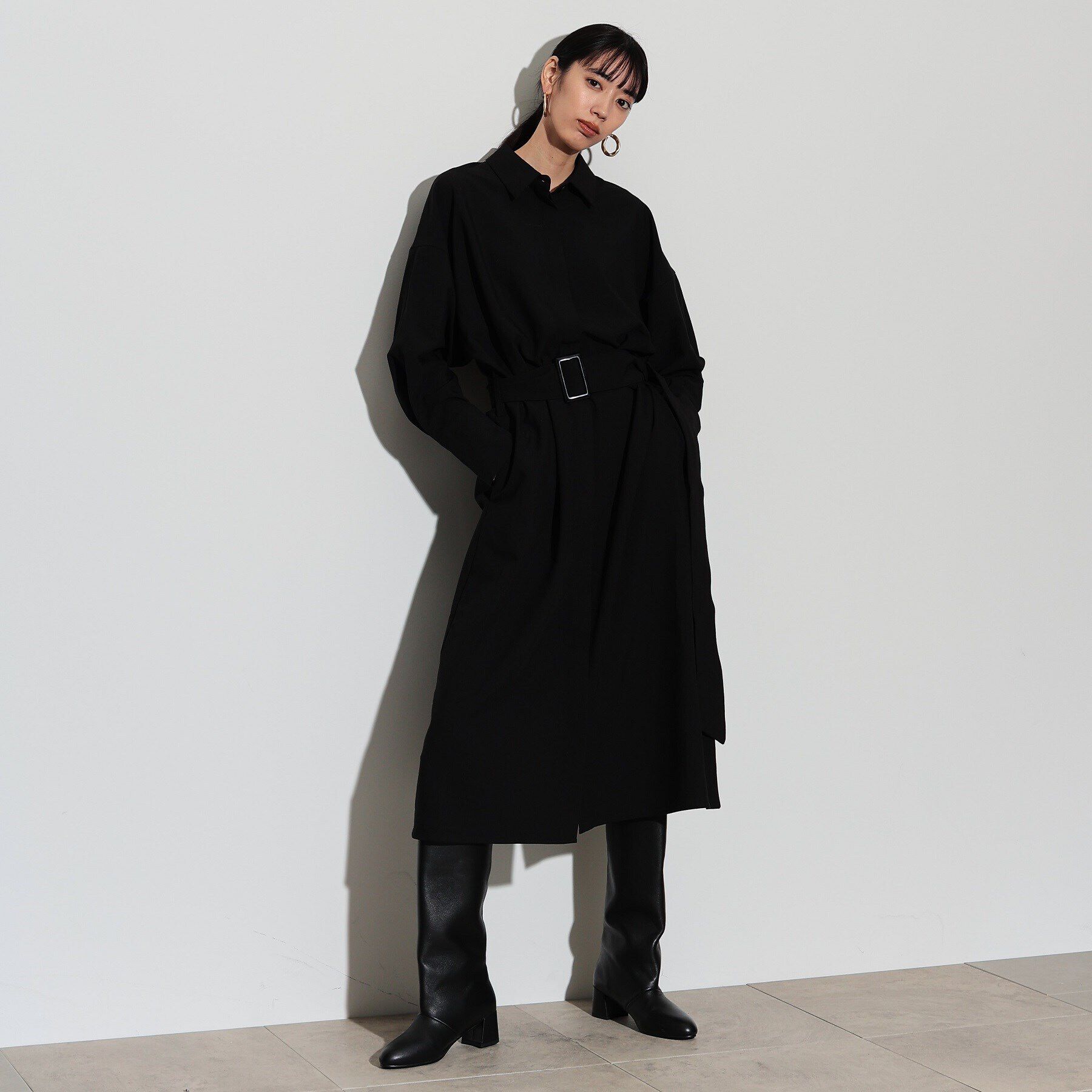 GALLEST「ベルテッドフォルムシャツワンピース」|ワンピース|