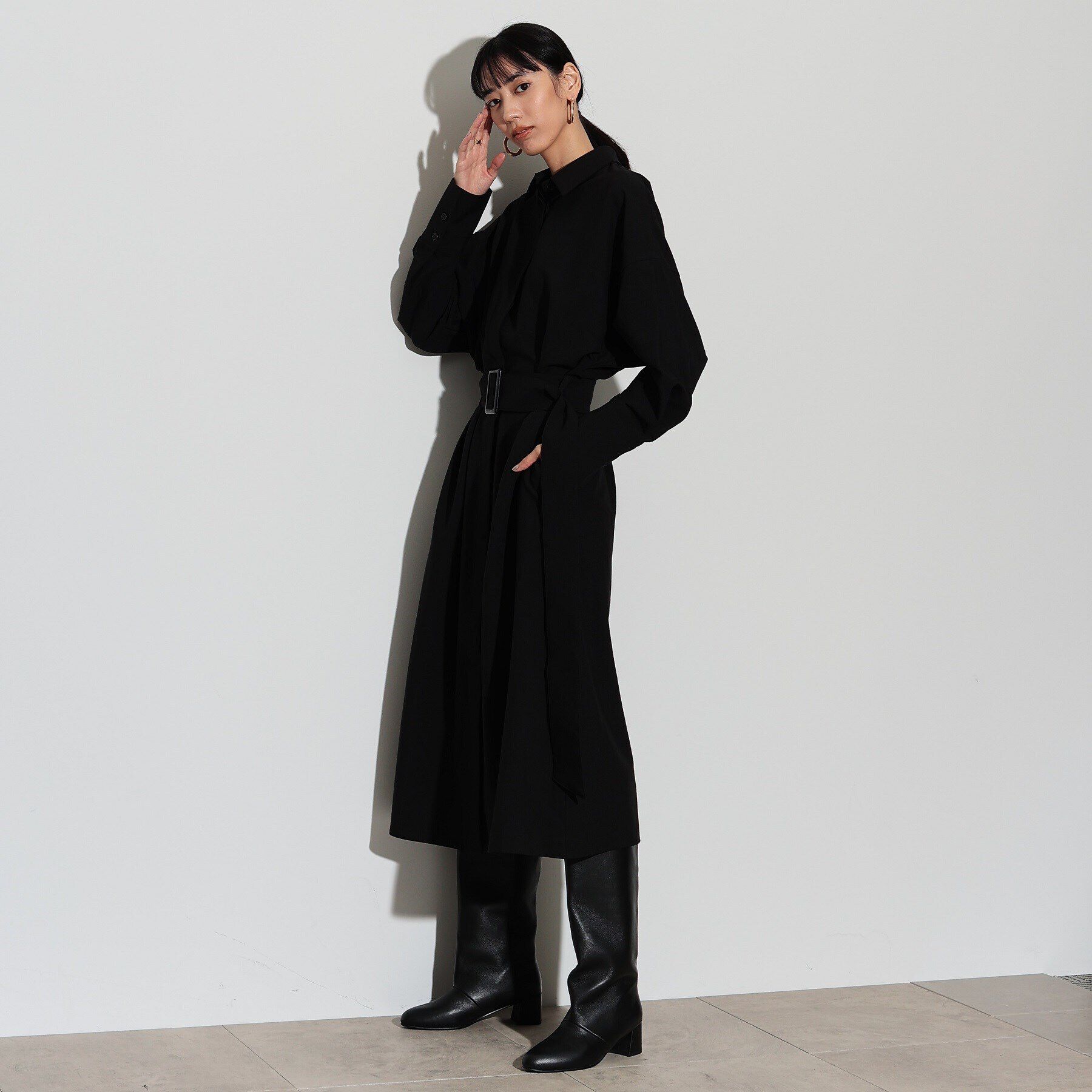 GALLEST「ベルテッドフォルムシャツワンピース」|ワンピース|