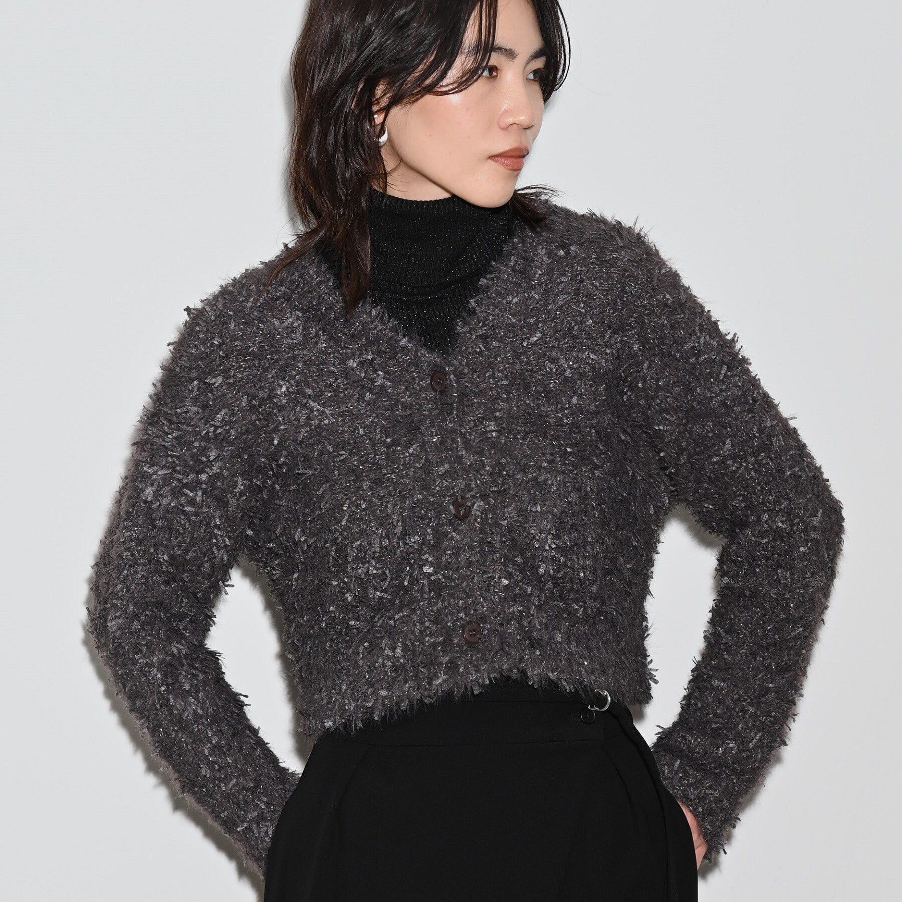 GALLEST「フェザーヤーンカーディガン」|カーディガン|