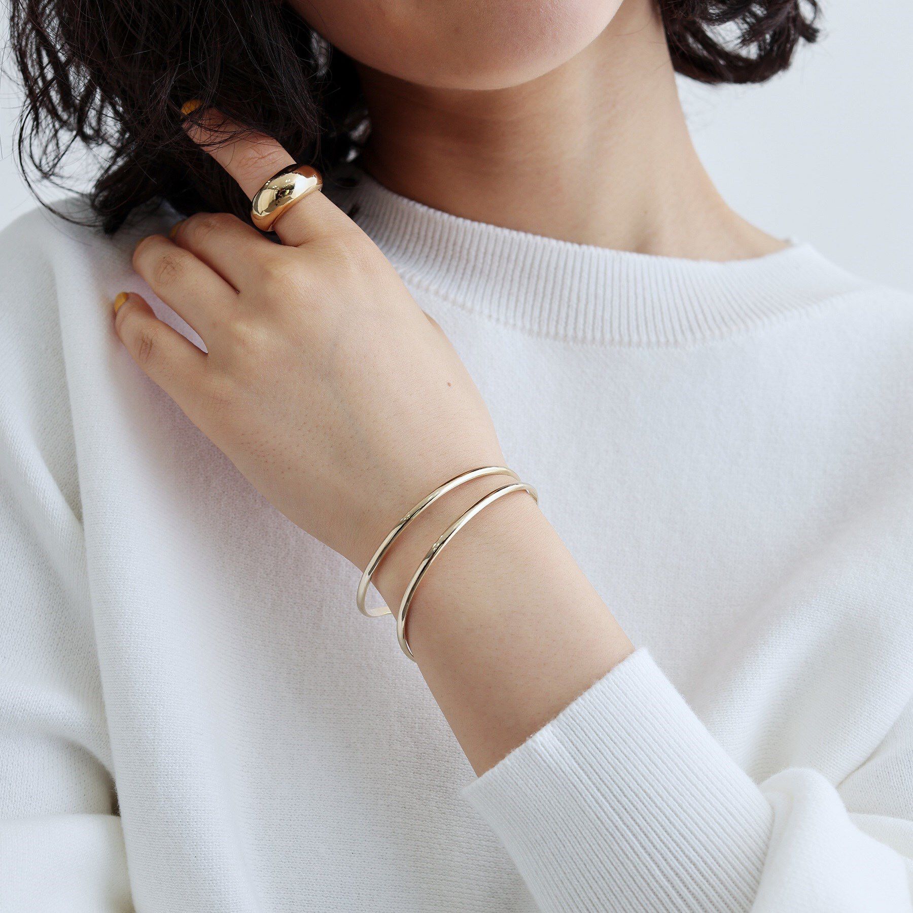 GALLEST「エアリーメタルバングル」|ブレスレット・バングル|ゴールド(007)