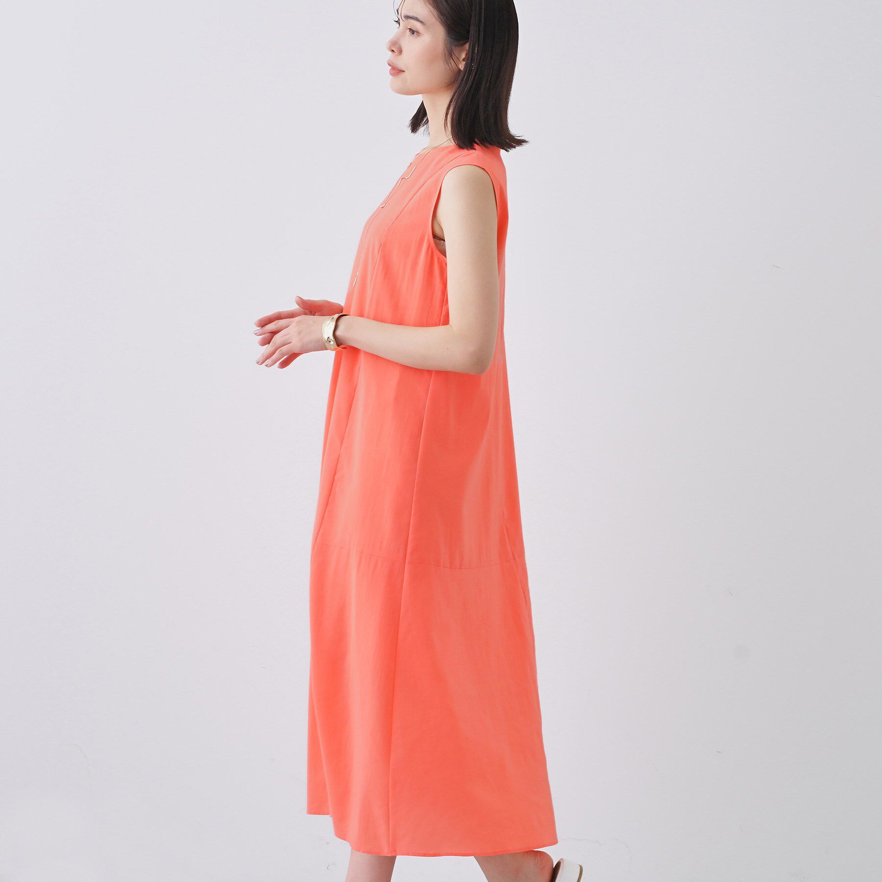 INDIVI「【通気性◎撥水／接触冷感／UVケア】フレアワンピース」|ワンピース|