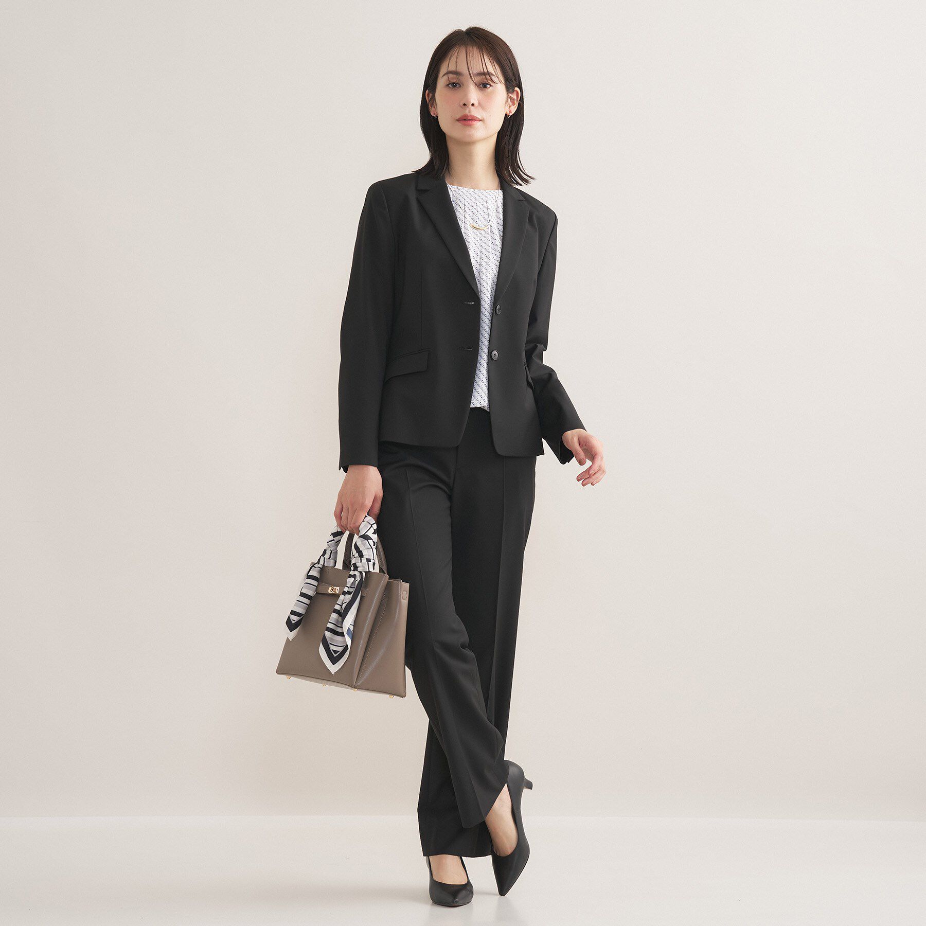 INDIVI「【ラム革／美脚／通勤】レザーパンプス」|パンプス|