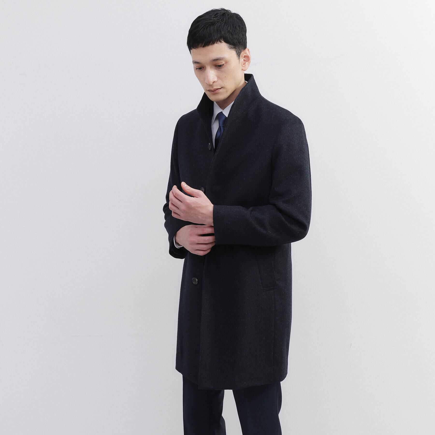 TAKEO KIKUCHI「【ウールカシミヤブレンド】ビーバー調 スタンドカラー コート」|その他|