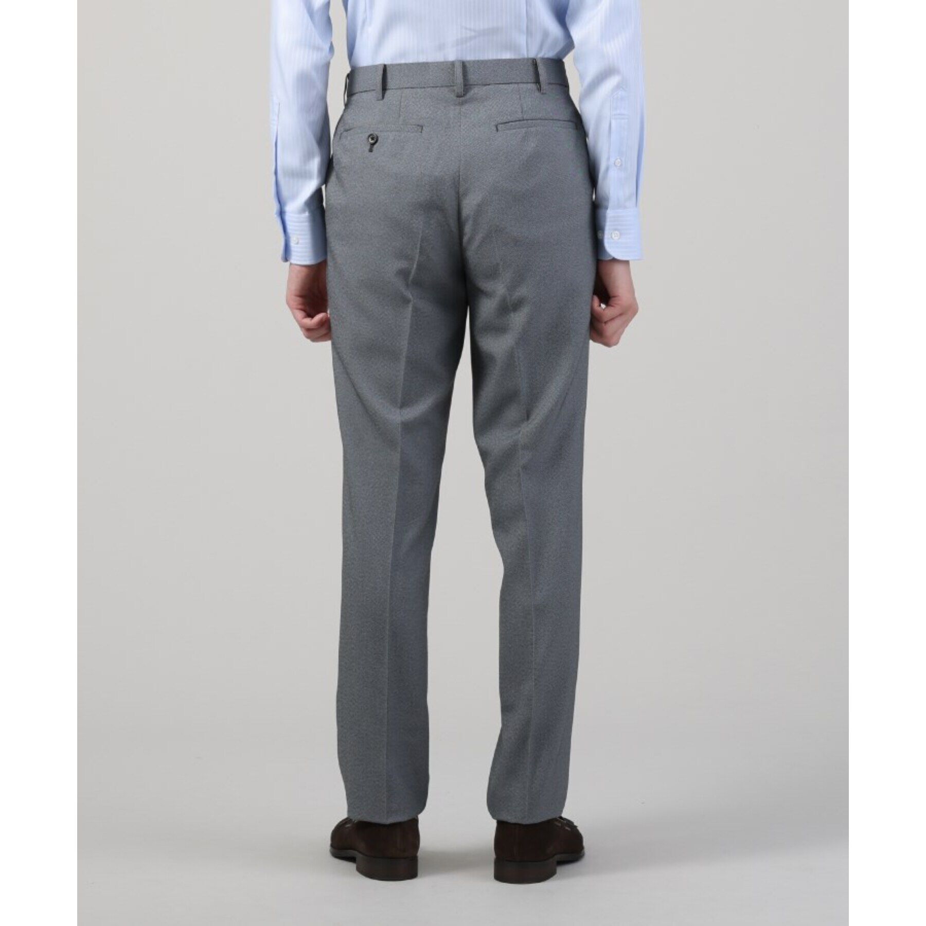 TAKEO KIKUCHI「【ONOFF/セットアップ対応】メランジ シャークスキン ストレッチ パンツ」|スーツ|