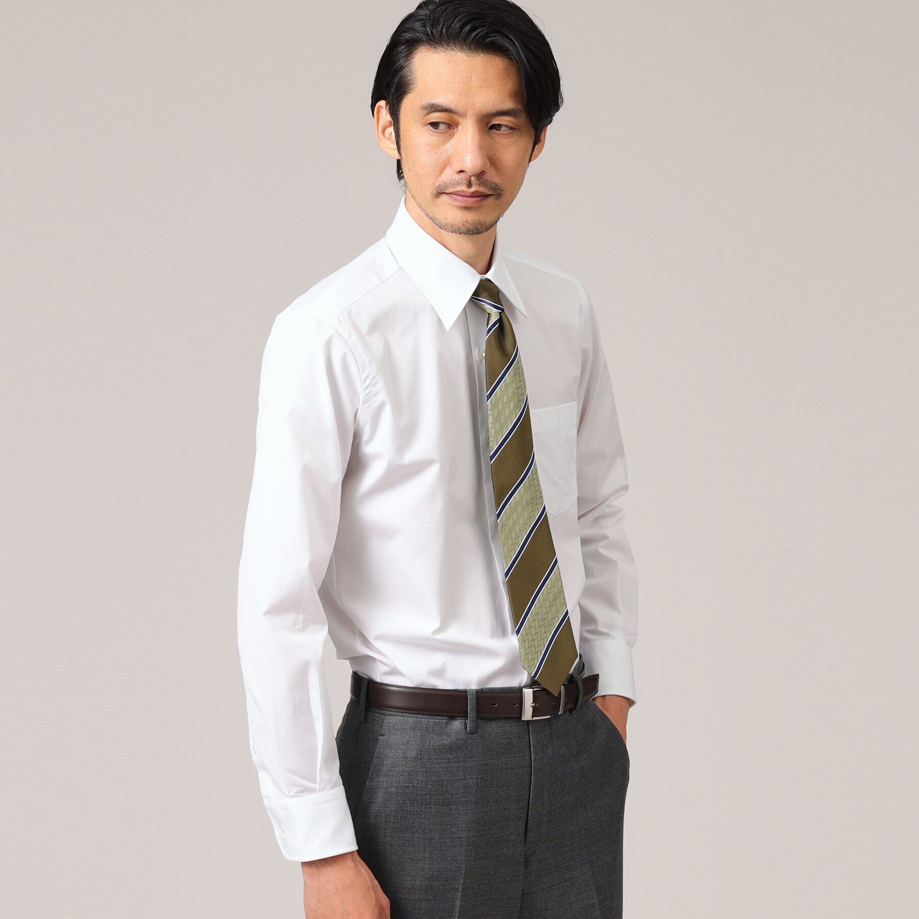 TAKEO KIKUCHI「【ベーシック】100双 ブロード レギュラーカラー シャツ」|シャツ・ブラウス|