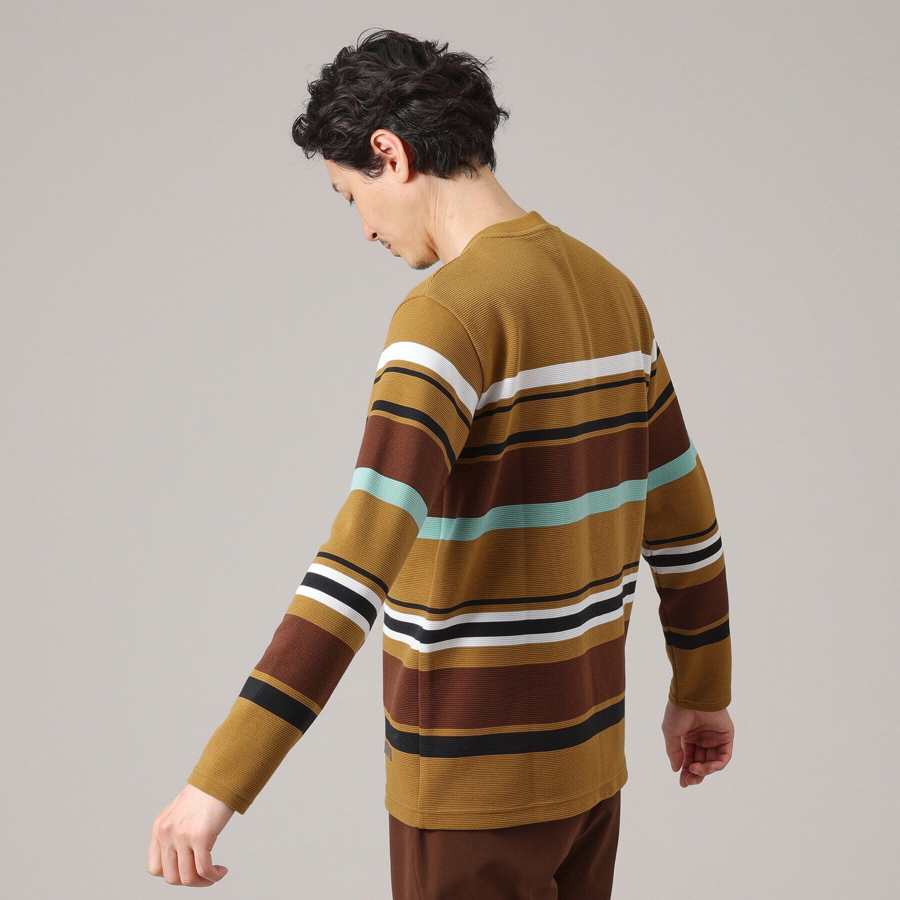 TAKEO KIKUCHI「リップルパネルボーダーカットソー」|Tシャツ・カットソー|