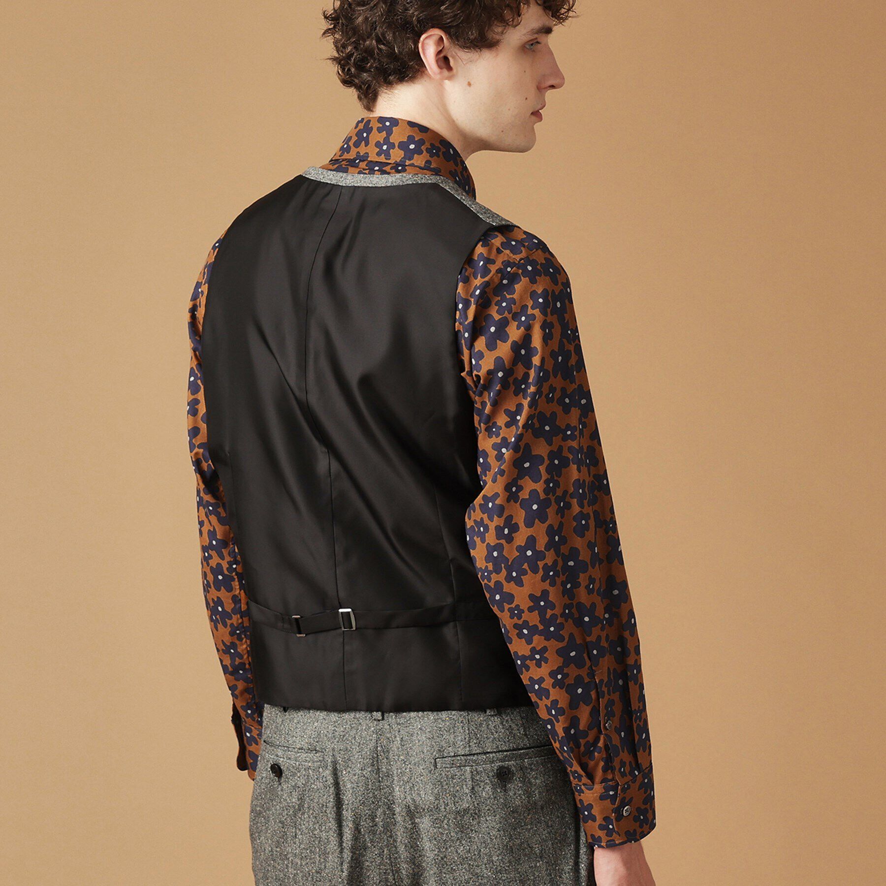 40CARATS&525「【3ピース対応/日本製】ネップ ホームスパン ヴェスト」|ベスト・ジレ|