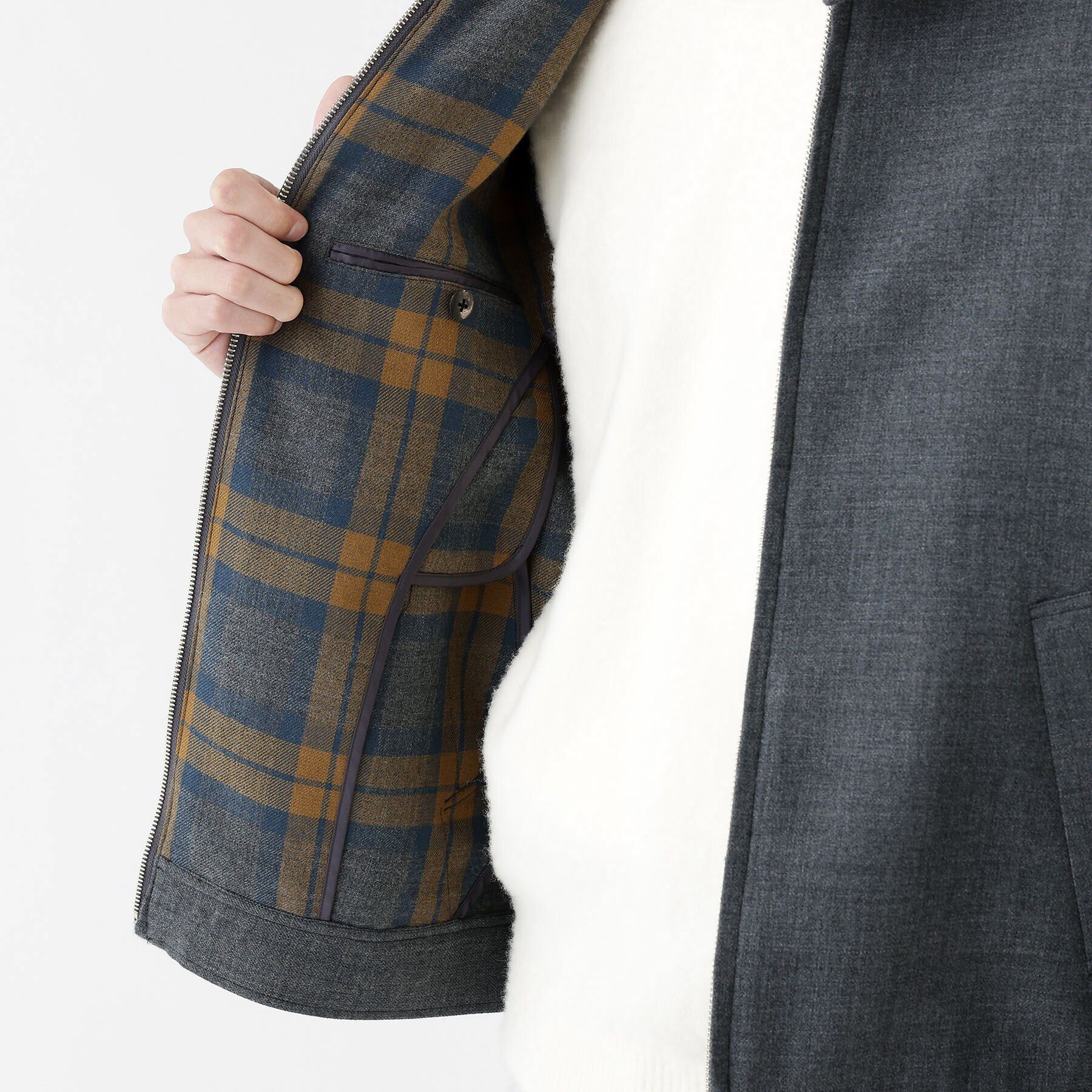 TAKEO KIKUCHI「【THE FLAGSHIP】ウールダブルフェイス ブルゾン」|ブルゾン・スタジャン|