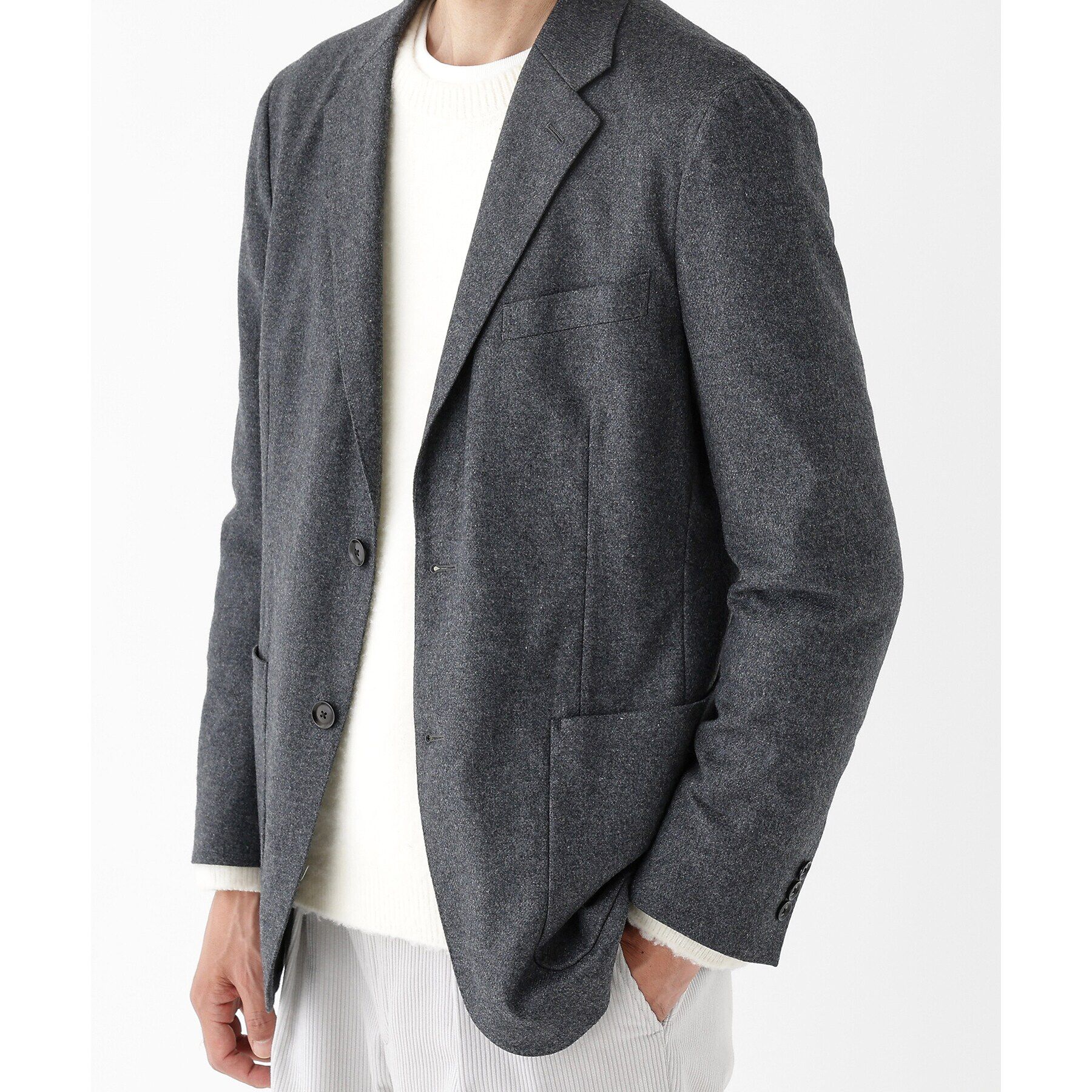 TAKEO KIKUCHI「【THE FLAGSHIP】ウール混 フラノジャケット」|テーラードジャケット|