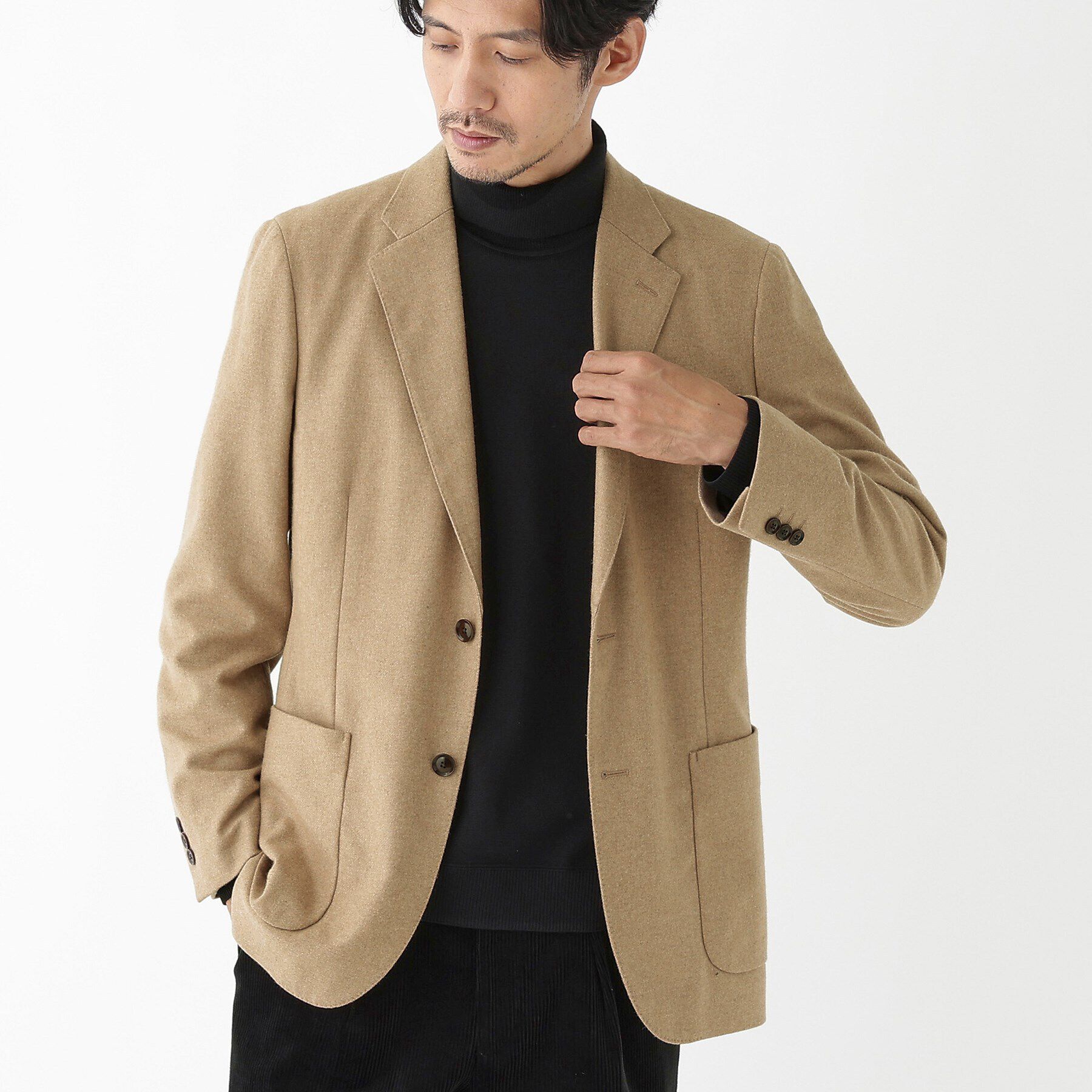 TAKEO KIKUCHI「【THE FLAGSHIP】ウール混 フラノジャケット」|テーラードジャケット|