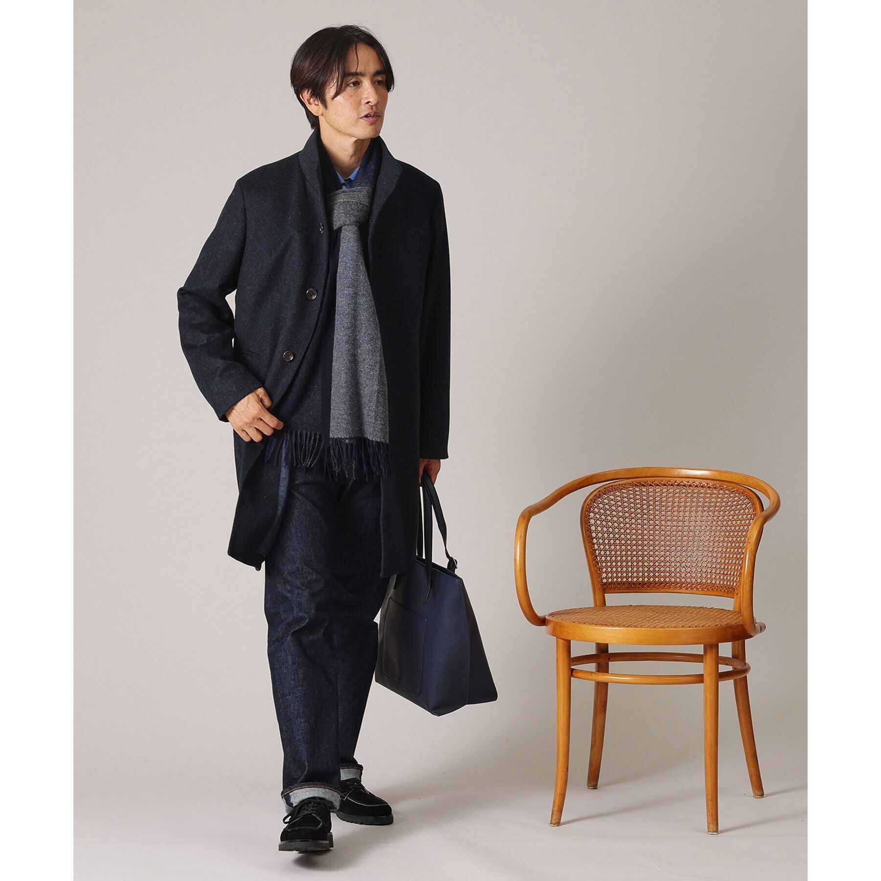 TAKEO KIKUCHI「【洗えるメリノウール混】グラデーション マフラー」|ストール|