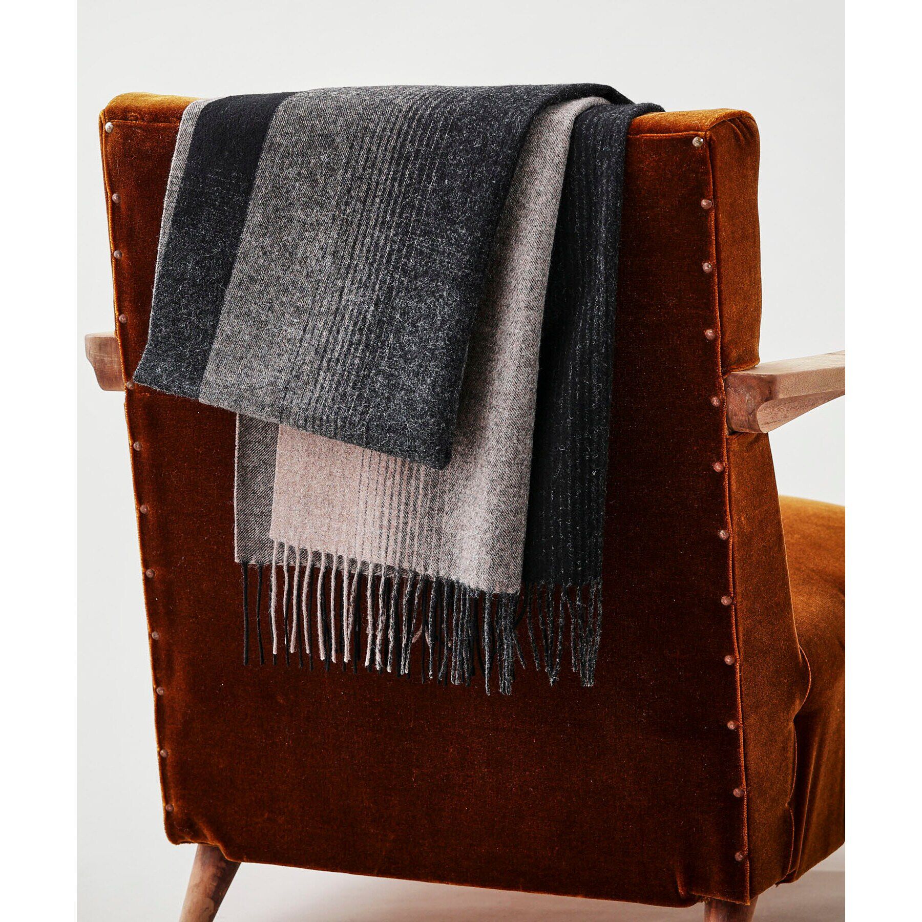 TAKEO KIKUCHI「【洗えるメリノウール混】グラデーション マフラー」|ストール|