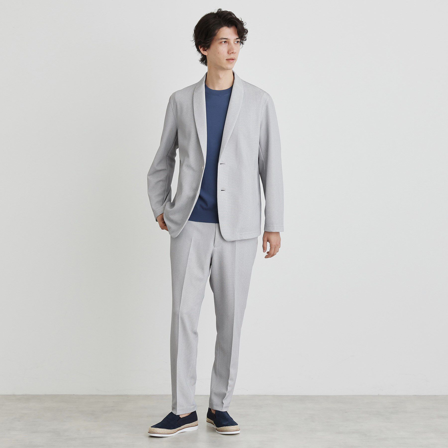 TAKEO KIKUCHI「【尾州織】後染め ドビーメッシュ イージーパンツ」|その他|