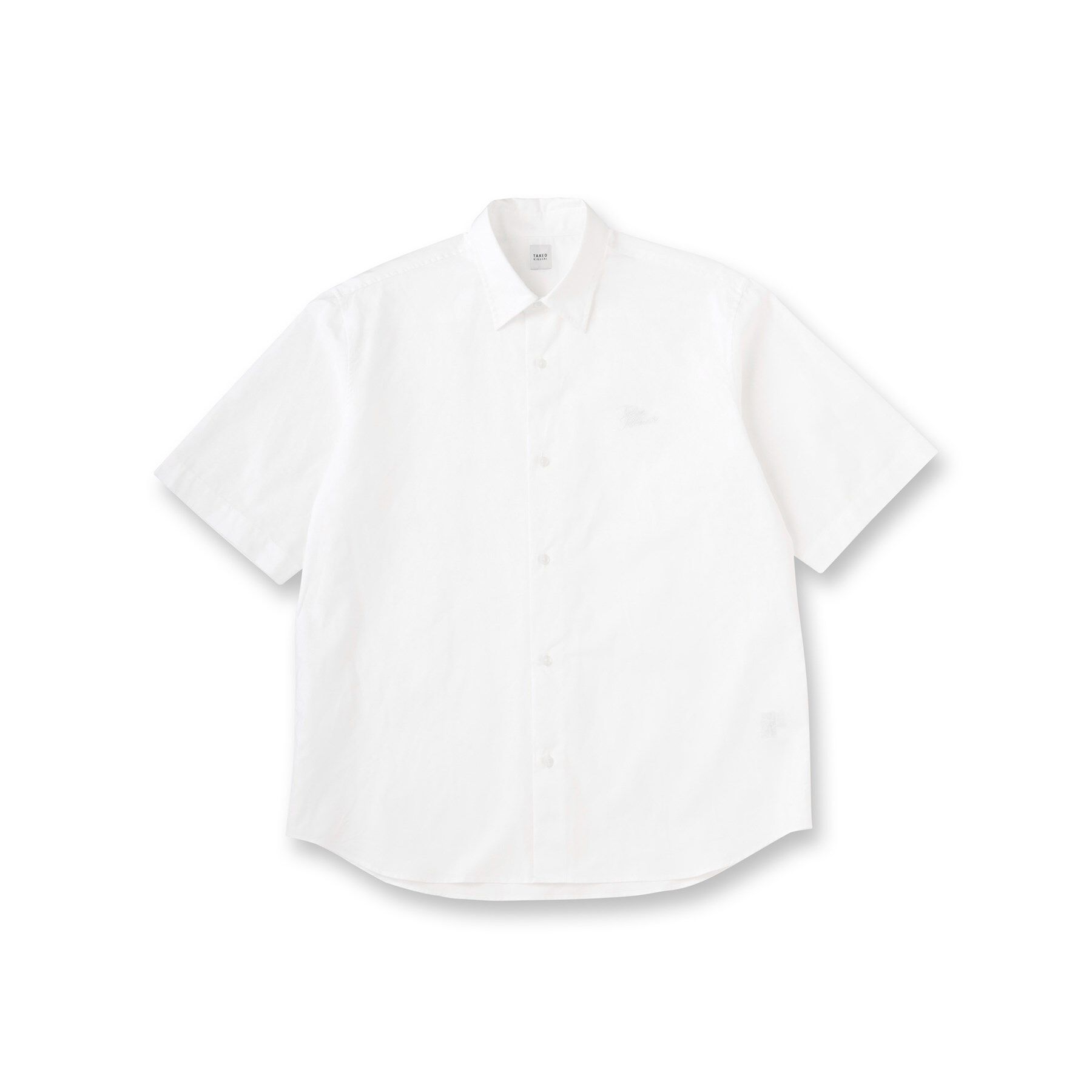TAKEO KIKUCHI「【LIMITED】ワンポイントロゴ刺繍 綿麻半袖シャツ」|シャツ・ブラウス|