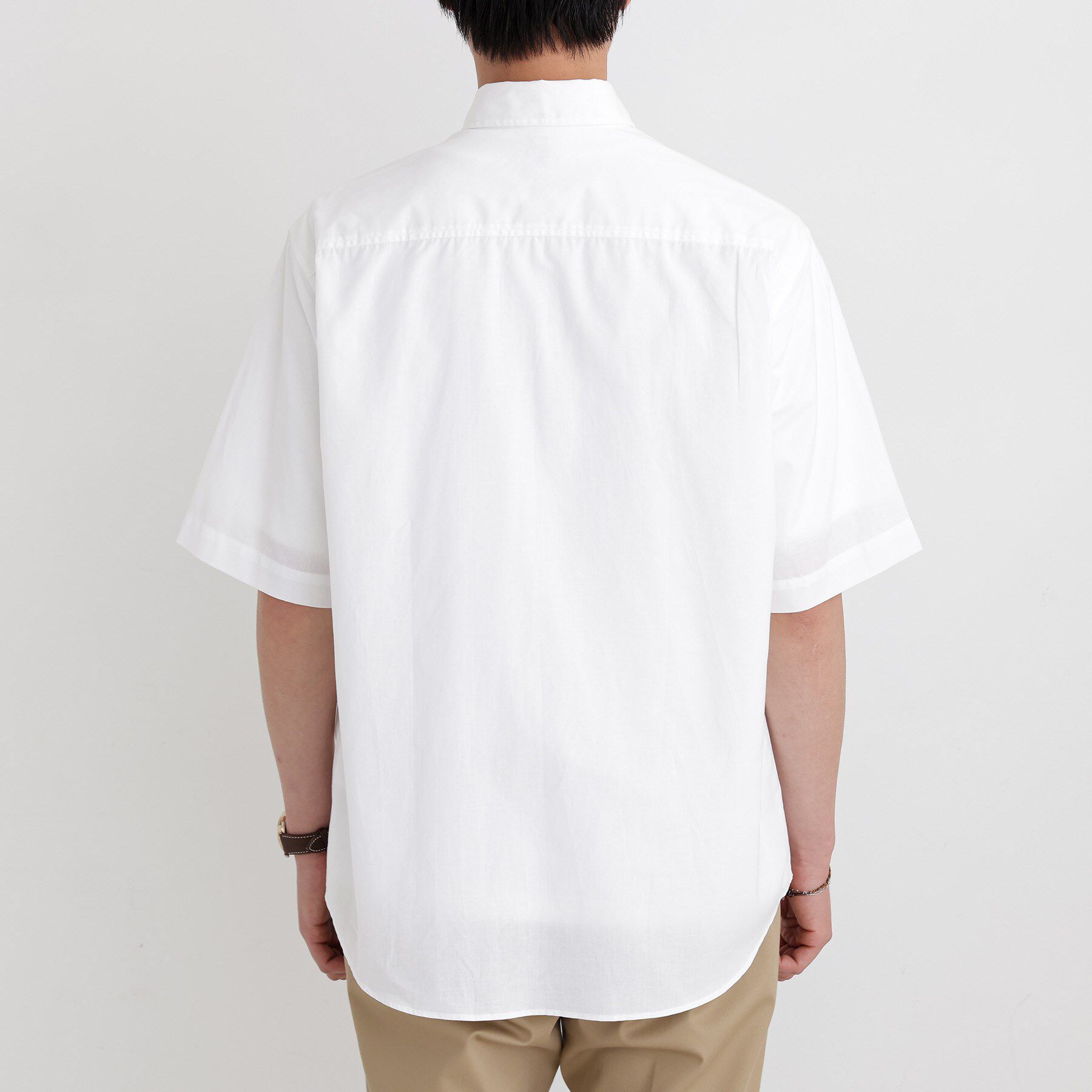 TAKEO KIKUCHI「【LIMITED】ワンポイントロゴ刺繍 綿麻半袖シャツ」|シャツ・ブラウス|