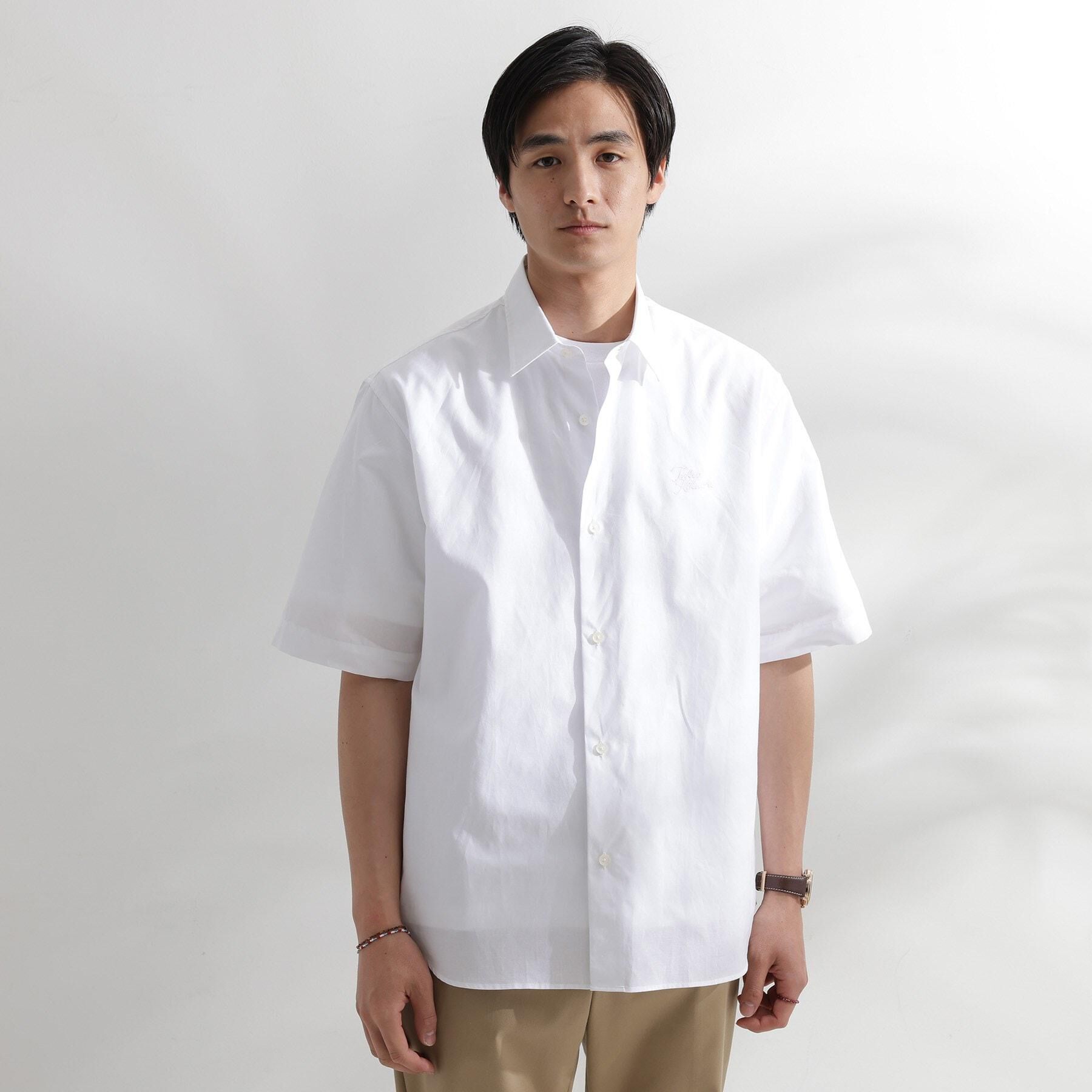 TAKEO KIKUCHI「【LIMITED】ワンポイントロゴ刺繍 綿麻半袖シャツ」|シャツ・ブラウス|