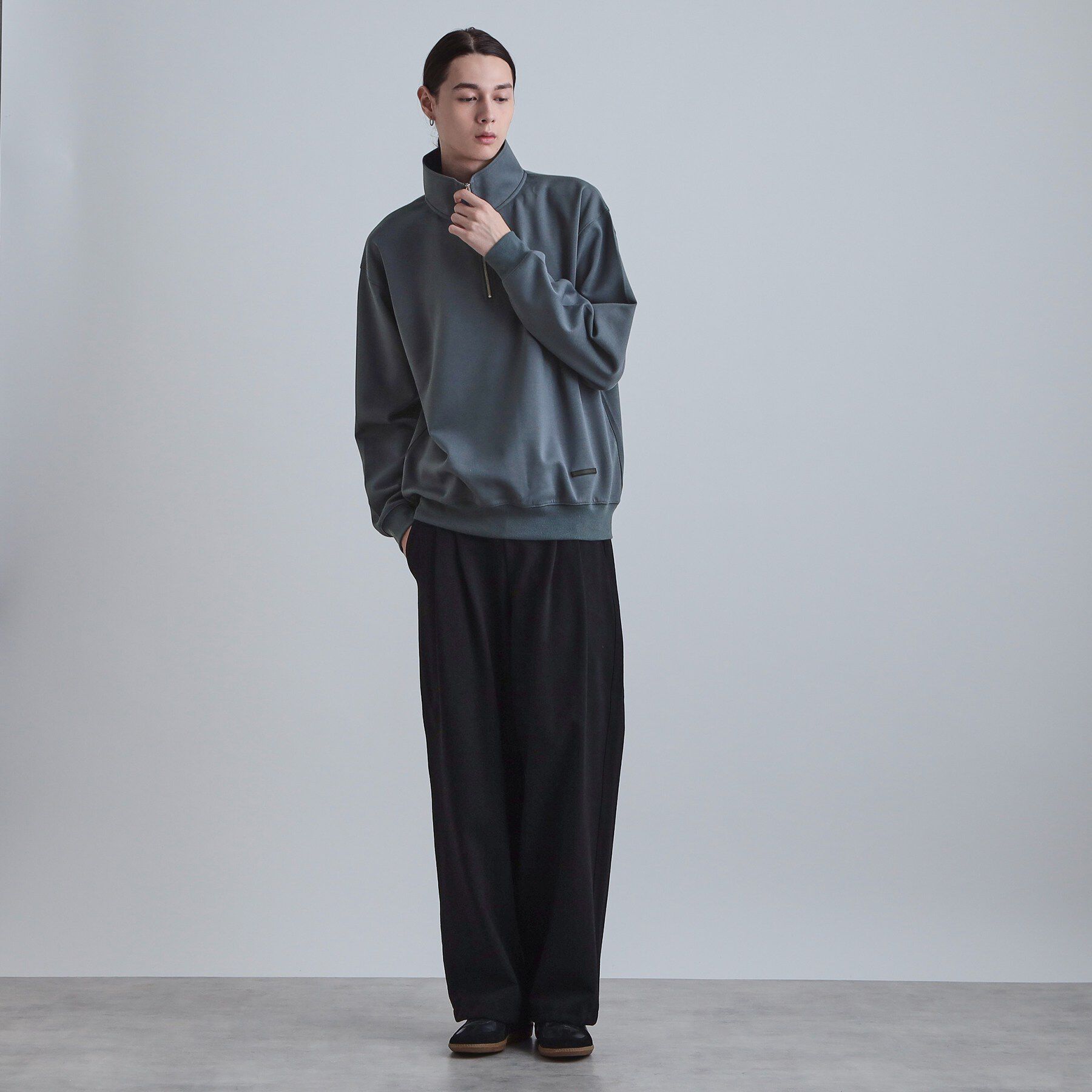 tk.TAKEO KIKUCHI「ハーフジップスウェット」|パーカー|