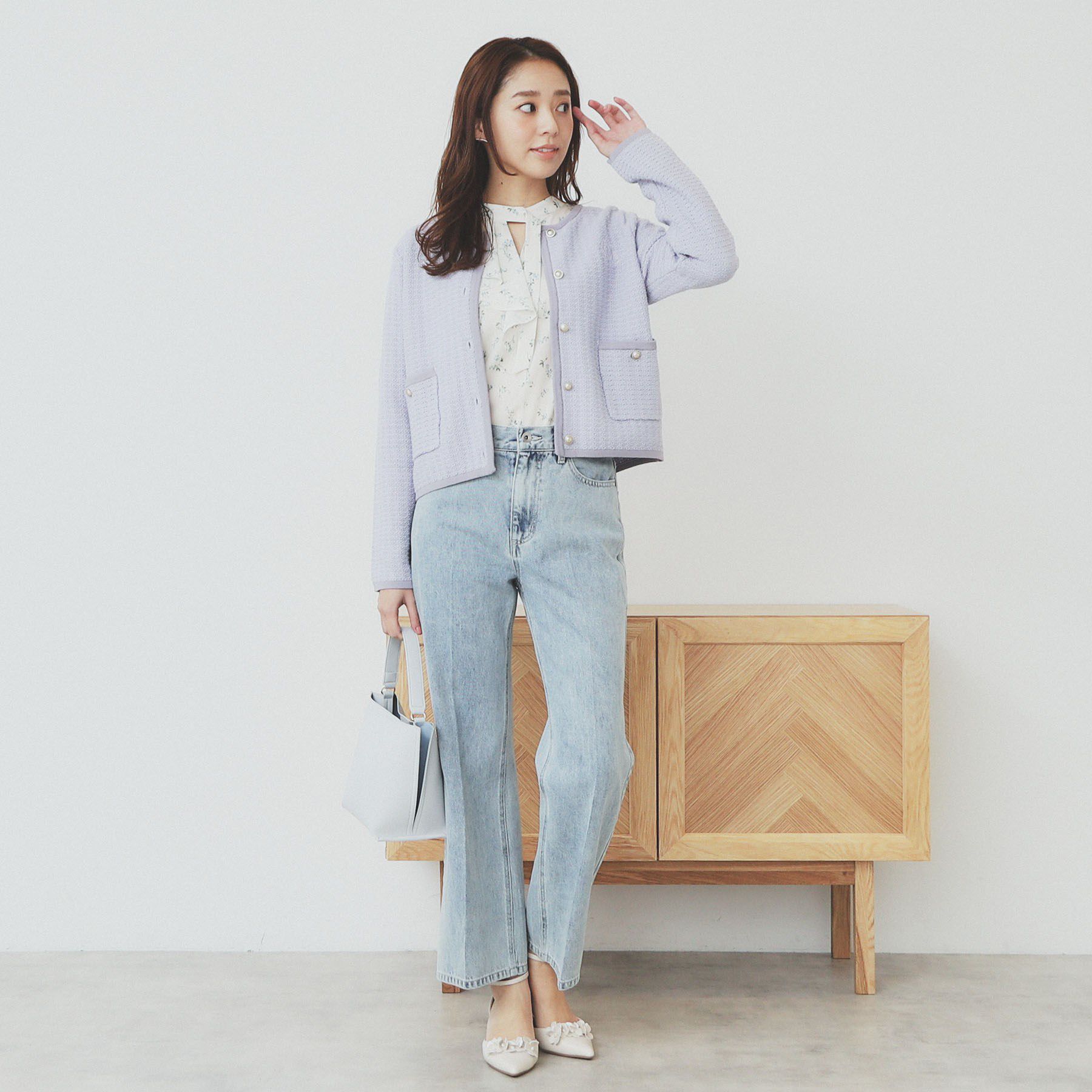 index「コットンカノコカーディガン【洗濯機洗い可】」|カーディガン|