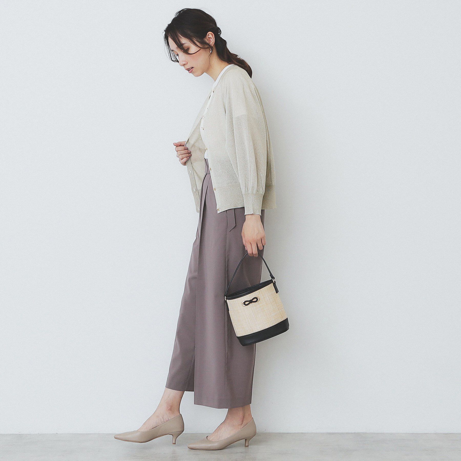 index「シアーラメドルマンショートカーディガン【洗濯機洗い可】」|カーディガン|