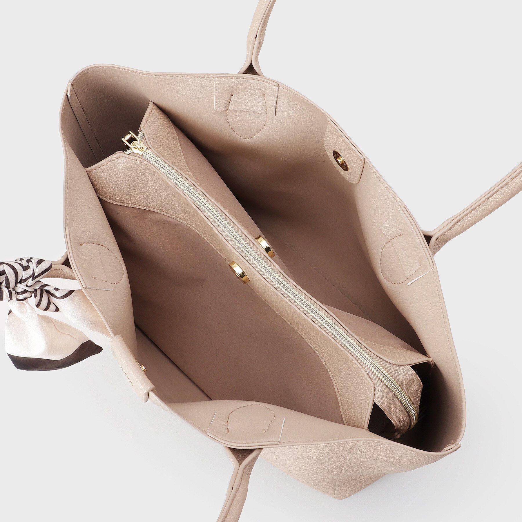 index「ストライプスカーフ付きトートバッグ【A4サイズ】」|トートバッグ|