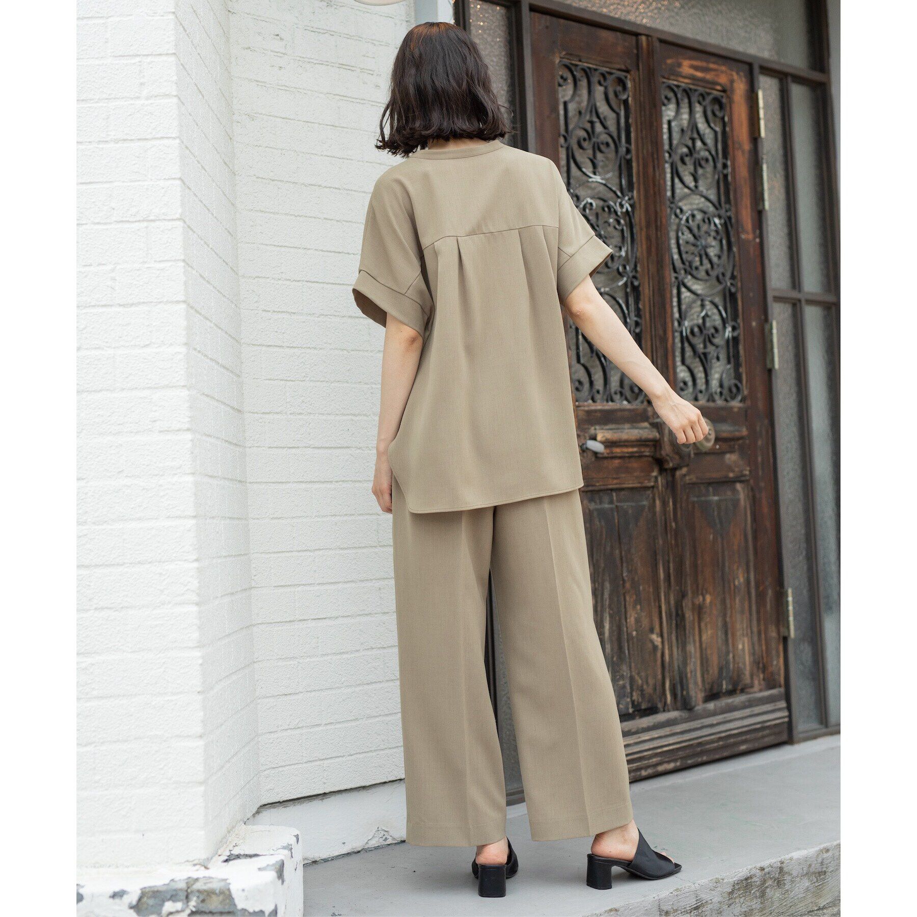 OPAQUE.CLIP「≪SS-LLsize≫ ストレッチ美脚イージーワイドパンツ/セットアップ対応【防シワ/抗ピル/洗濯機」|その他|