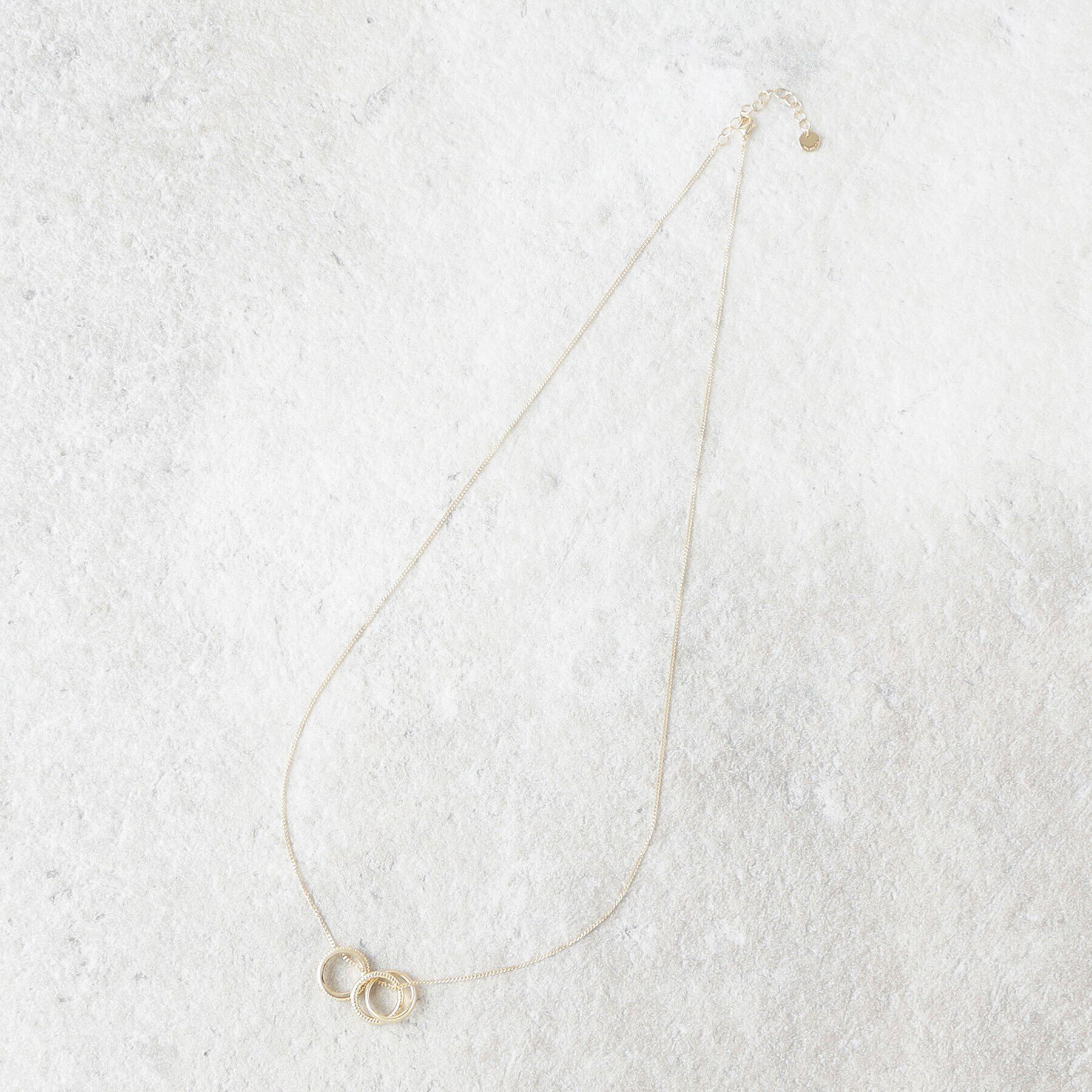 OPAQUE.CLIP「ビジューリング&times;2メタルリングロングネックレス」|ネックレス|