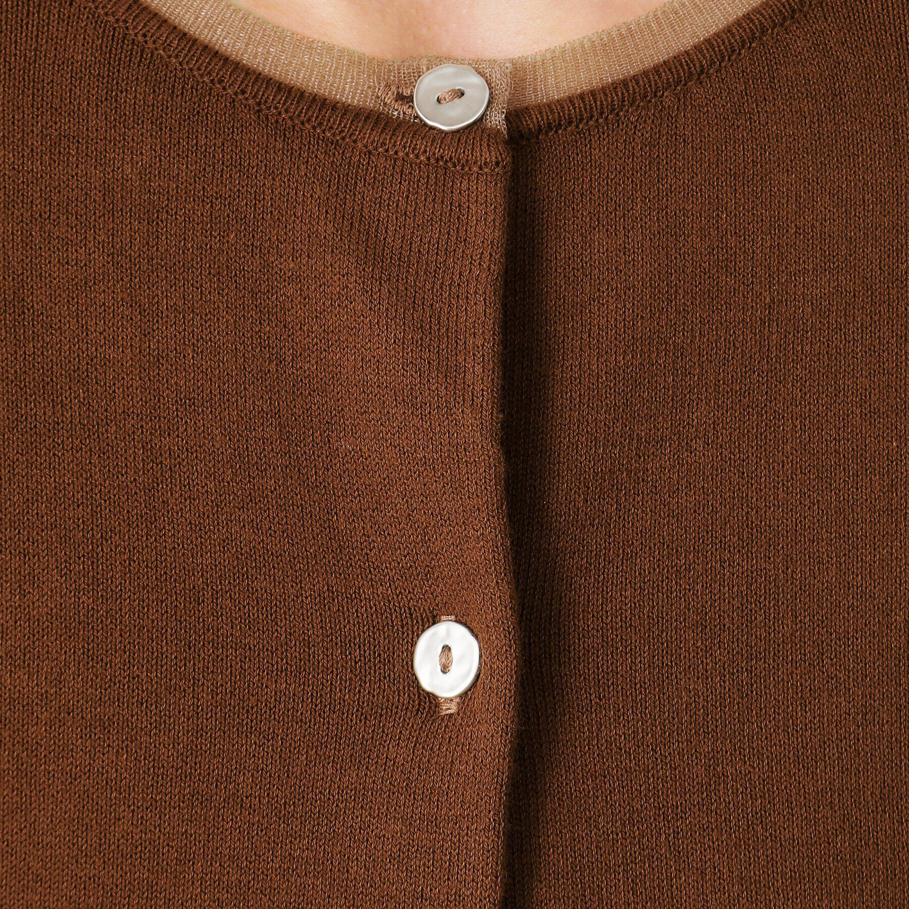 OPAQUE.CLIP「UV ネックシアークルーニットカーディガン【洗濯機洗い可】」|カーディガン|