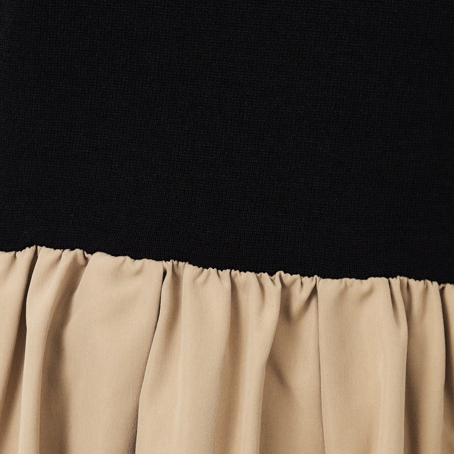 OPAQUE.CLIP「フレンチスリーブニットドッキングワンピース【洗濯機洗い可】」|ワンピース|