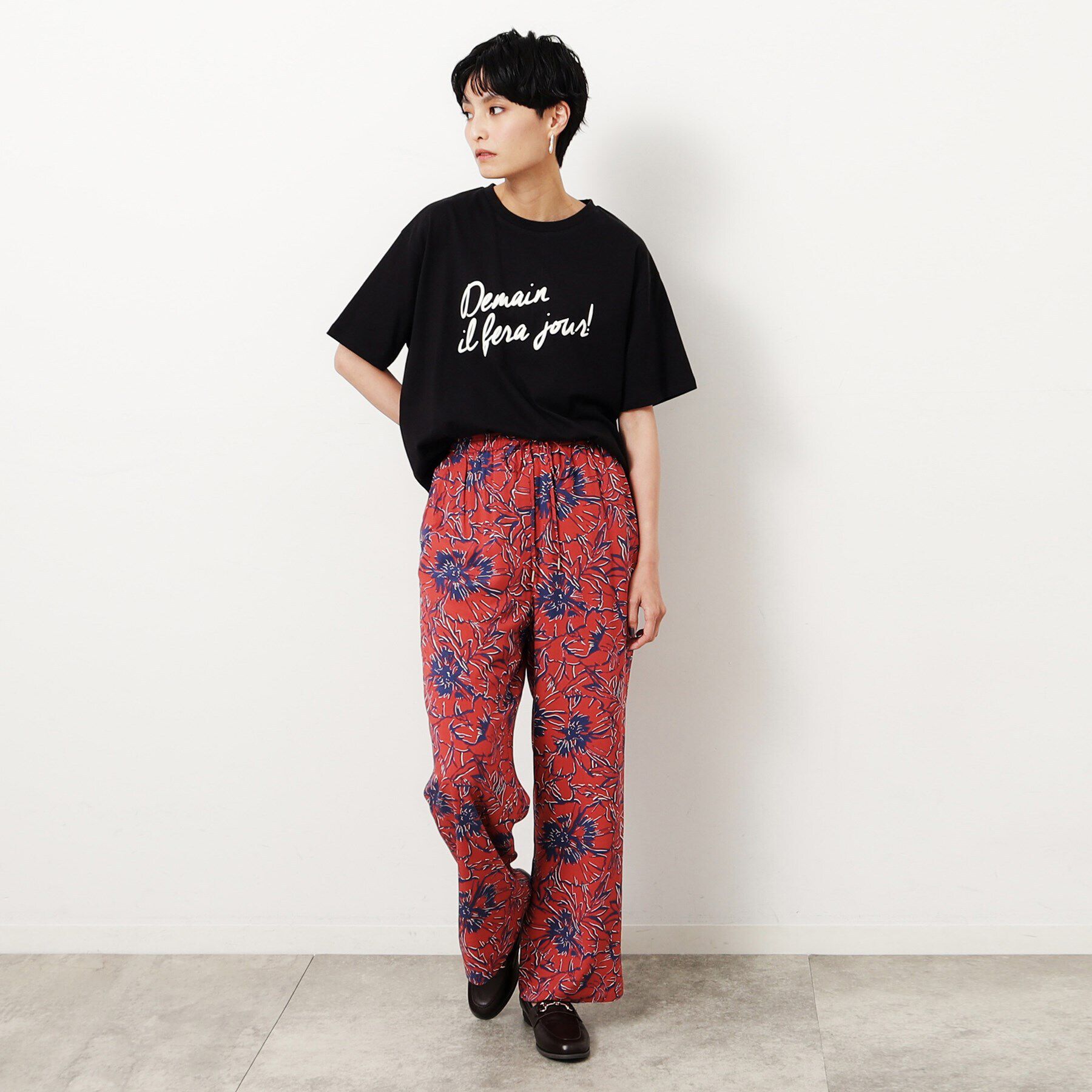 OPAQUE.CLIP「フラワービックプリントイージーパンツ【洗える】」|その他|