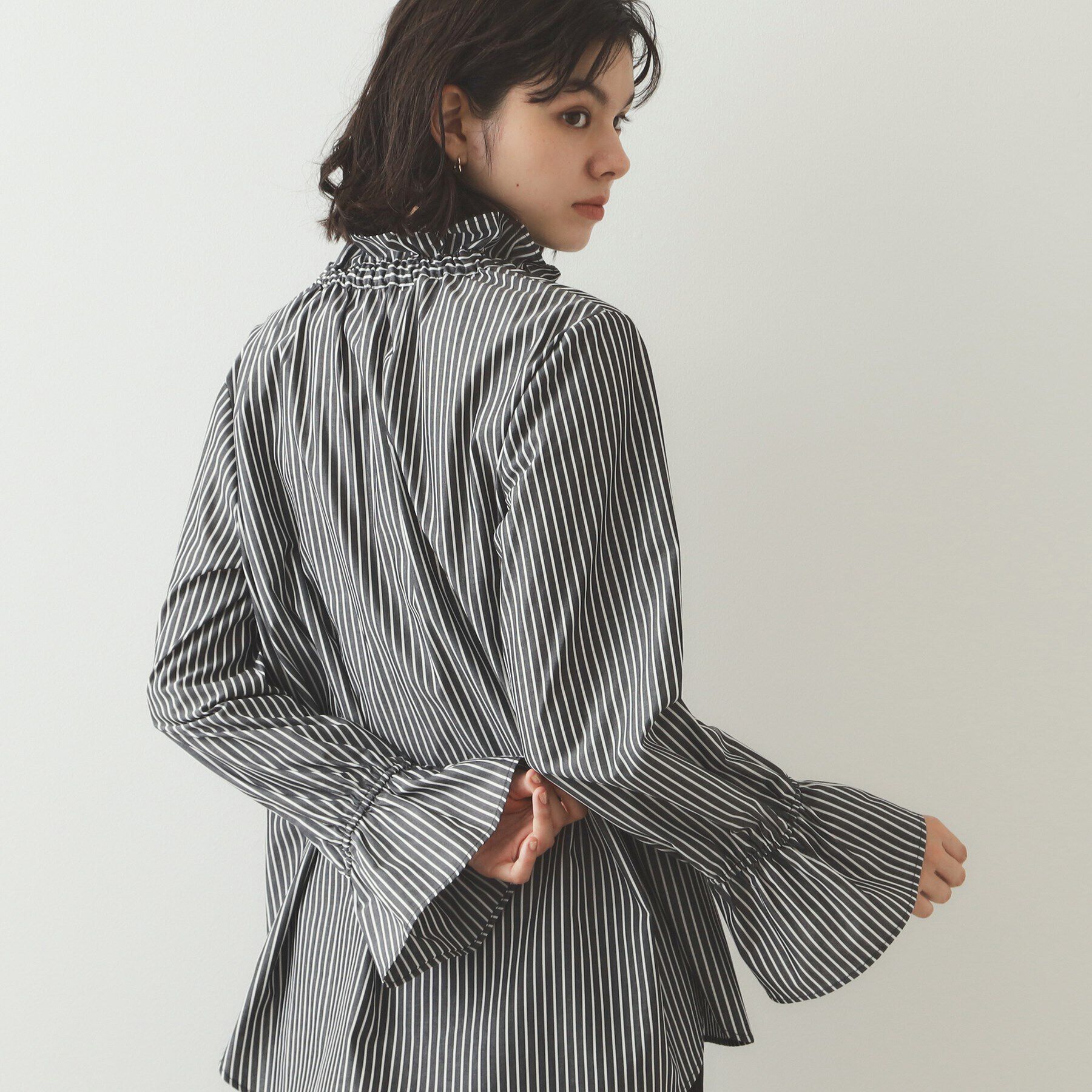 OPAQUE.CLIP「ボウタイフリルブラウス【洗濯機洗い可】」|シャツ・ブラウス|